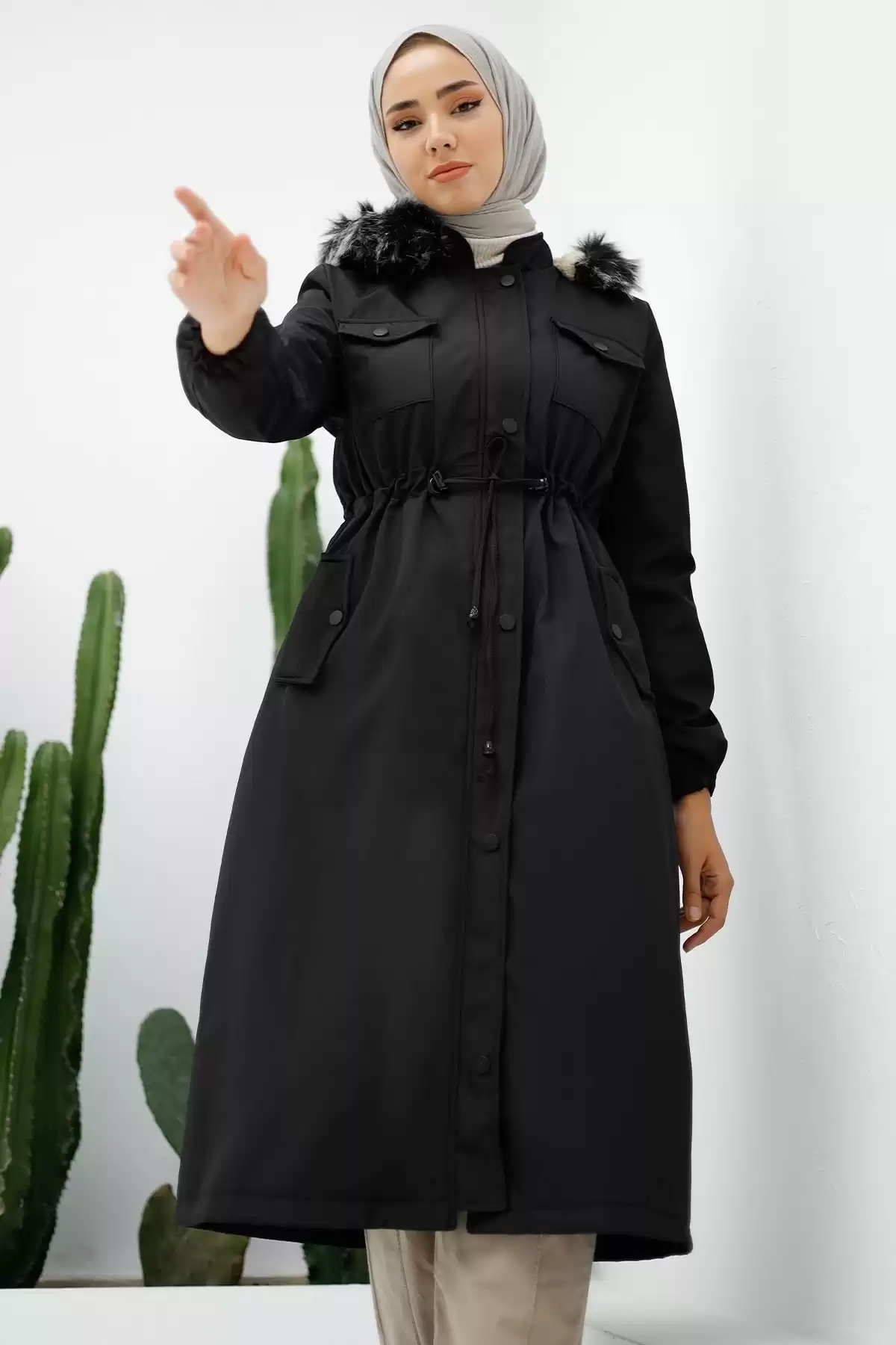 کت جیبی فلیس داخلی 0880 - مشکی برند   InStyle(InStyle) به رنگ  مشکی مدل  زمستانی