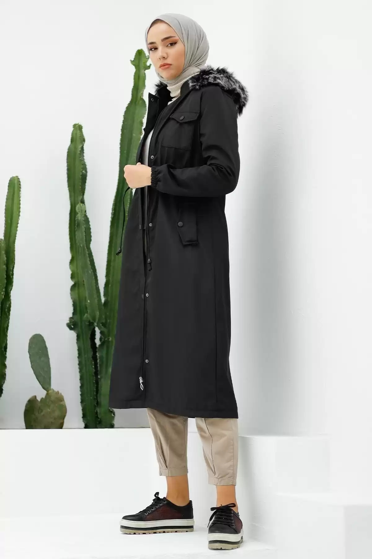 کت جیبی فلیس داخلی 0880 - مشکی برند   InStyle(InStyle) به رنگ  مشکی مدل  زمستانی