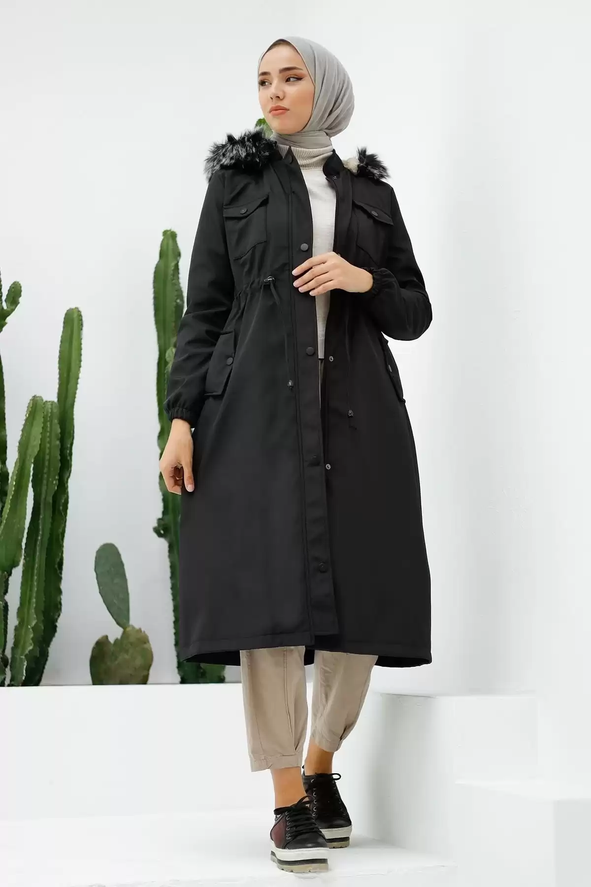 کت جیبی فلیس داخلی 0880 - مشکی برند   InStyle(InStyle) به رنگ  مشکی مدل  زمستانی