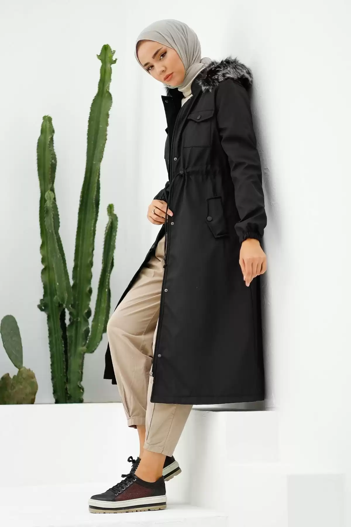 کت جیبی فلیس داخلی 0880 - مشکی برند   InStyle(InStyle) به رنگ  مشکی مدل  زمستانی