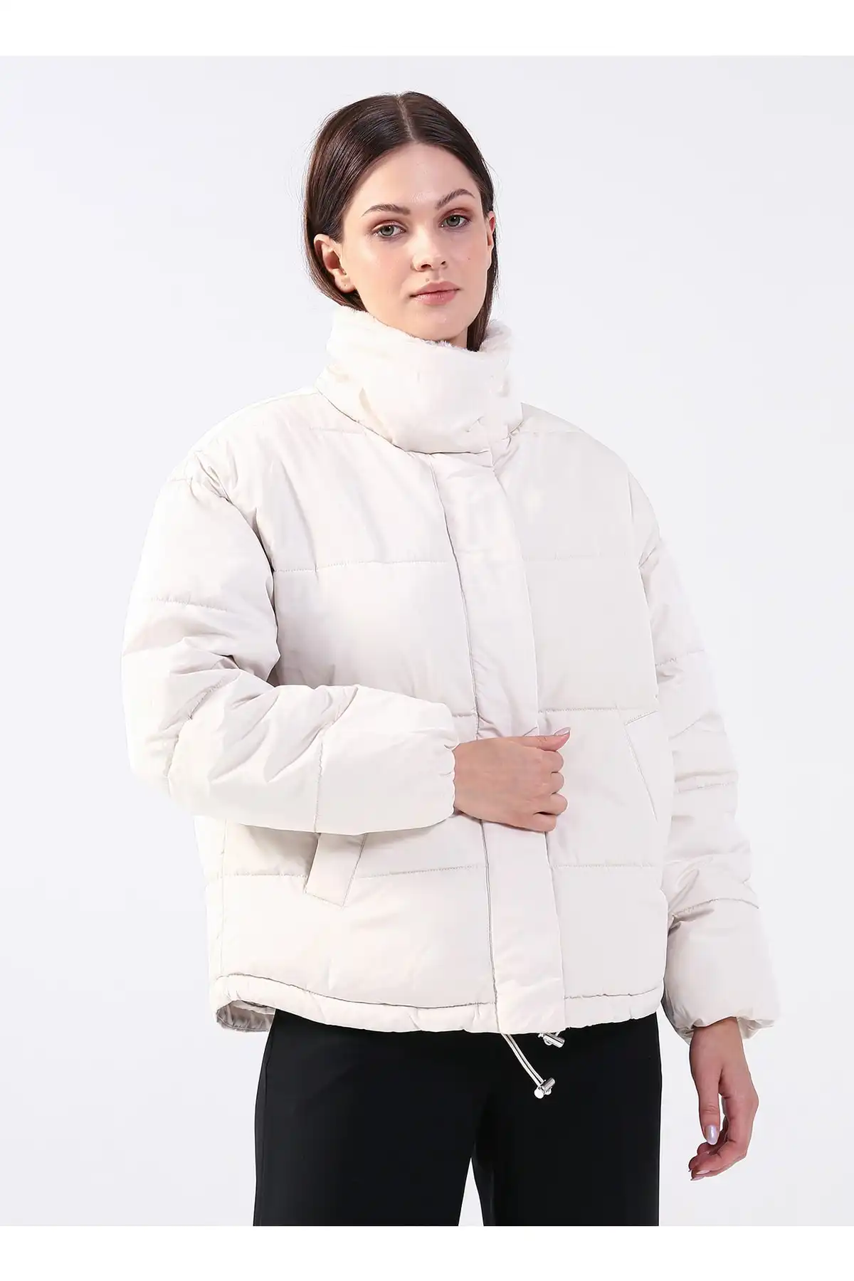 مانتو زنانه سفید تیره 3wak20095ew برند   Koton (کوتون) به رنگ  سفید