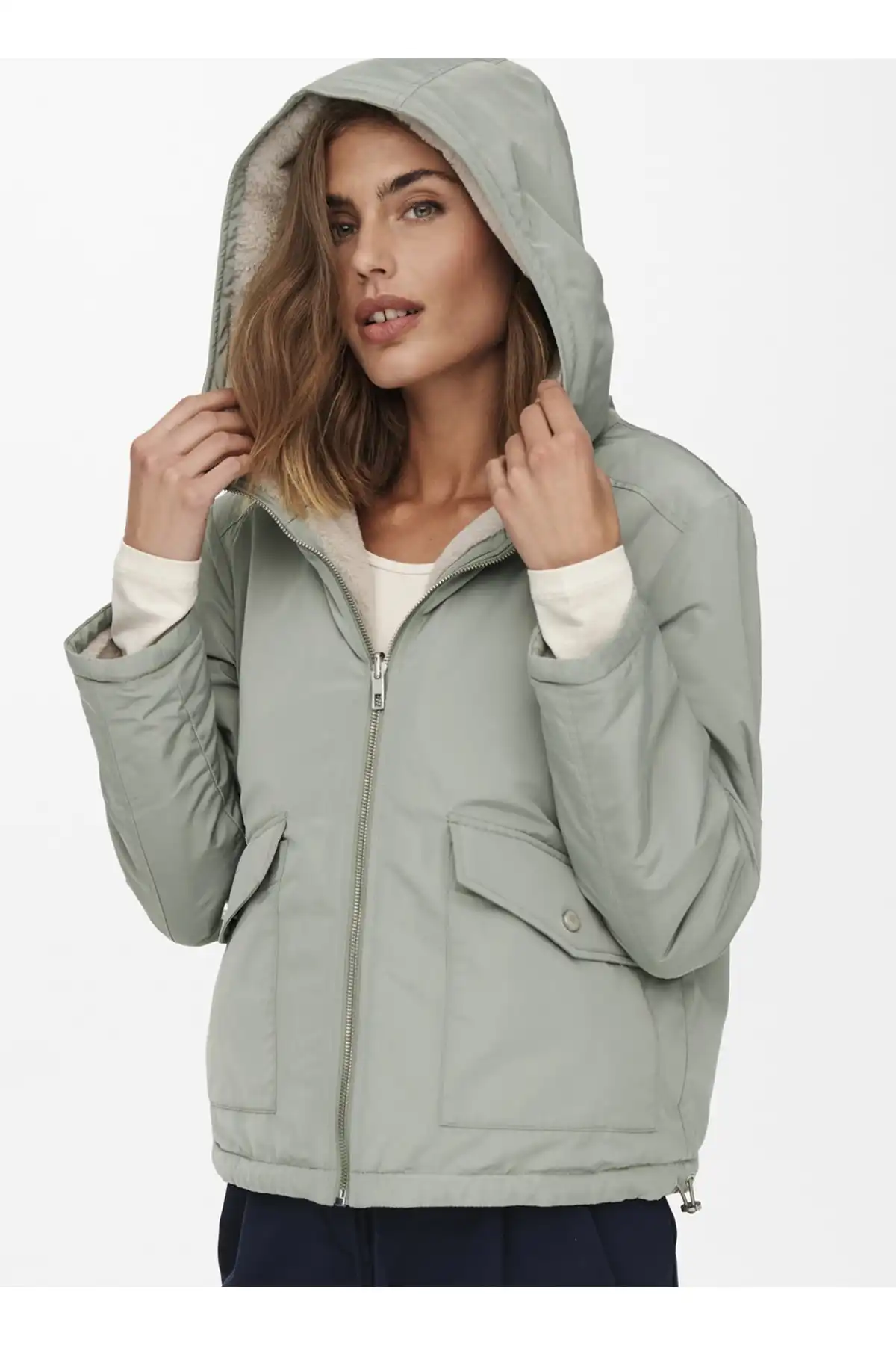 مانتو زنانه سبز آبی 15208777 برند   Only به رنگ  سبز