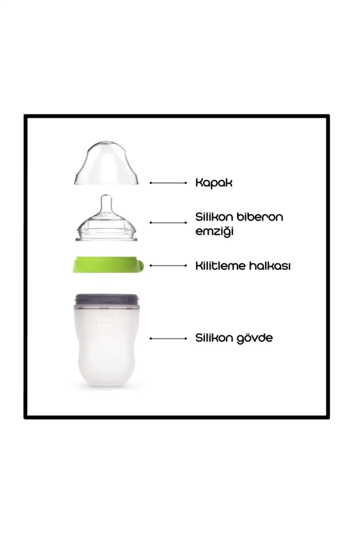 شیشه شیر سیلیکونی ضد کولیک 150 میلی لیتری صورتی - جریان آهسته (0-3 ماه) نوزاد برند   به رنگ   در دسته پستانک