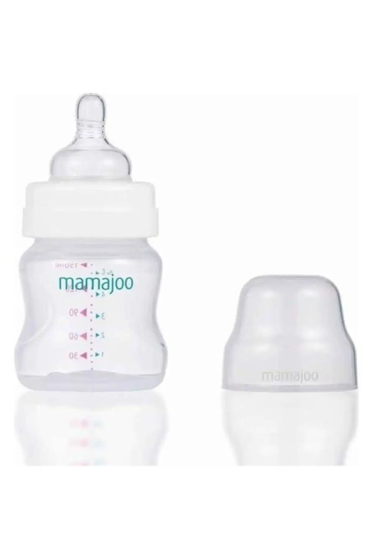 شیشه شیر نقره ای 150 میلی لیتری برند   Mamajoo(ماماجو) به رنگ   در دسته پستانک