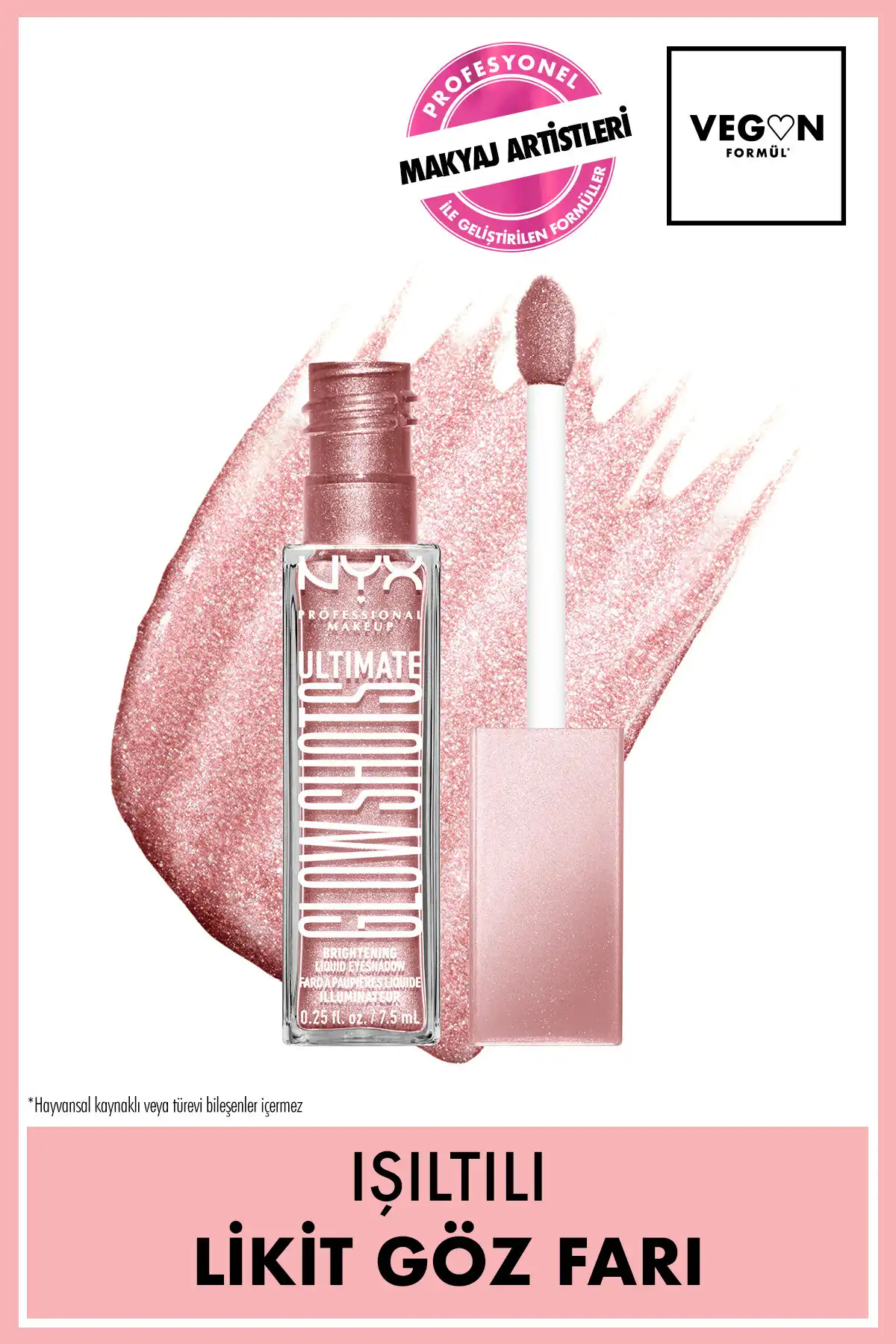 سایه چشم مایع شیمر شات Ultimate Glow Shots - گریپ فروت درخشش 04 برند   NYX Professional Makeup(آرایش حرفه ای NYX) به رنگ  بورگوندی