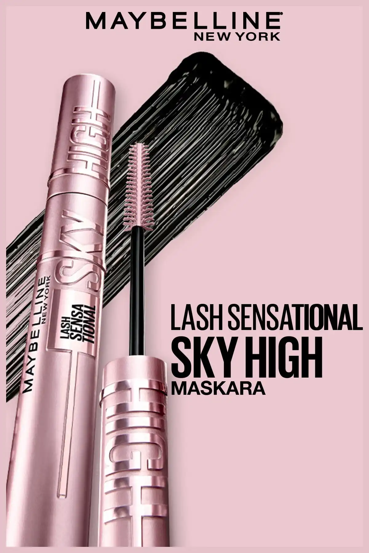 ریمل Lash Sensational Sky High برند   Maybelline New York(میبلین نیویورک) به رنگ  مشکی