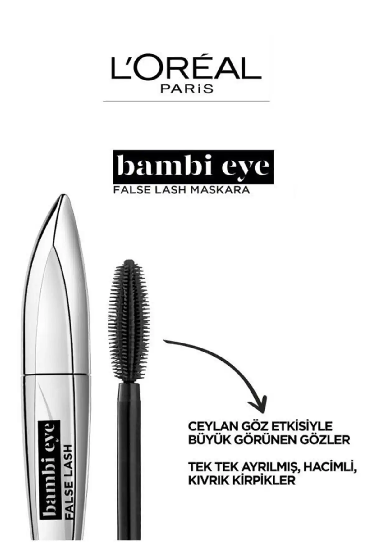 ریمل مشکی افکت چشم غزال Bambi Eye Gazelle Eye Effect 30175792 برند   L'Oreal Paris(لورآل پاریس) به رنگ  مشکی