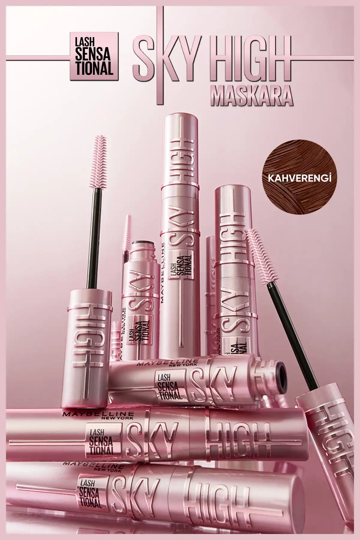 ریمل Lash Sensational Sky High Brown برند   Maybelline New York(میبلین نیویورک) به رنگ  