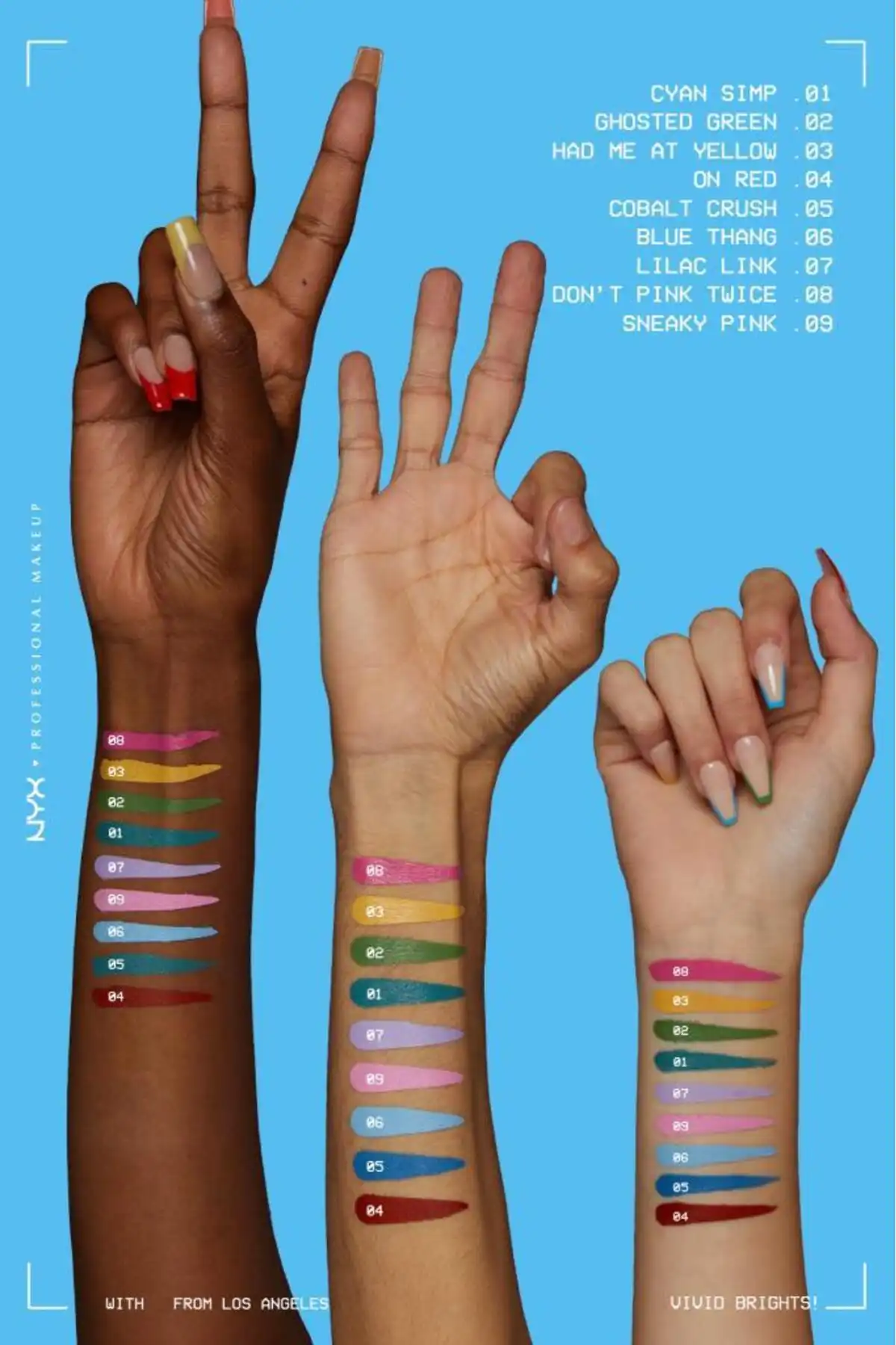 خط چشم مایع Vivid Brights - Ghosted Green برند   NYX Professional Makeup(آرایش حرفه ای NYX) به رنگ  سبز