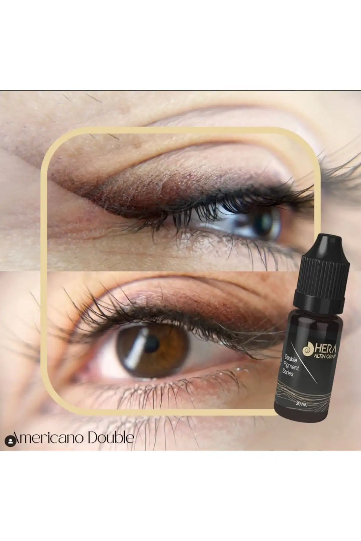20 میلی لیتر رنگ خط چشم آرایش دائم (AMERICANO DOUBLE) برند   به رنگ  مشکی