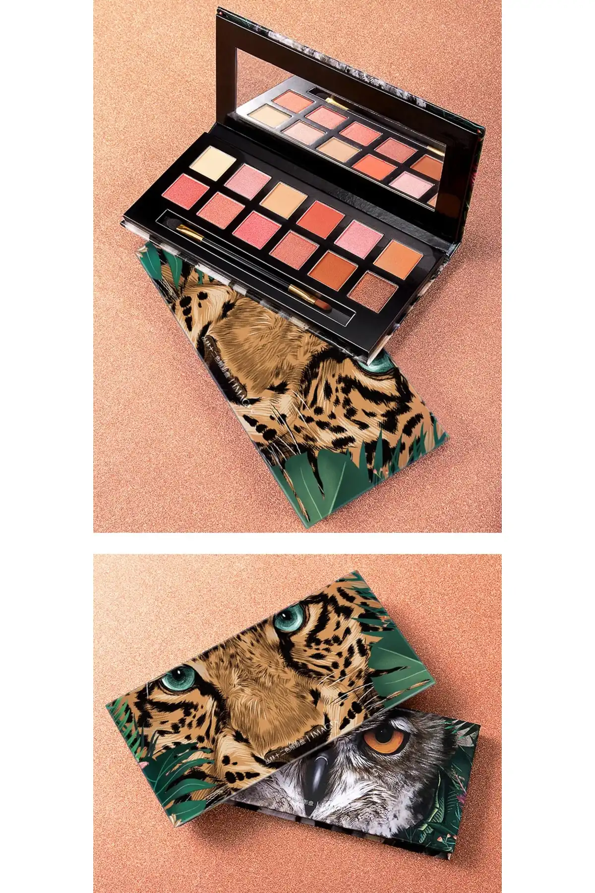 ® پالت سایه چشم جغد 12 بسته سری تصاویر جنگل برند   Zozu(زوزو) به رنگ  نارنجی