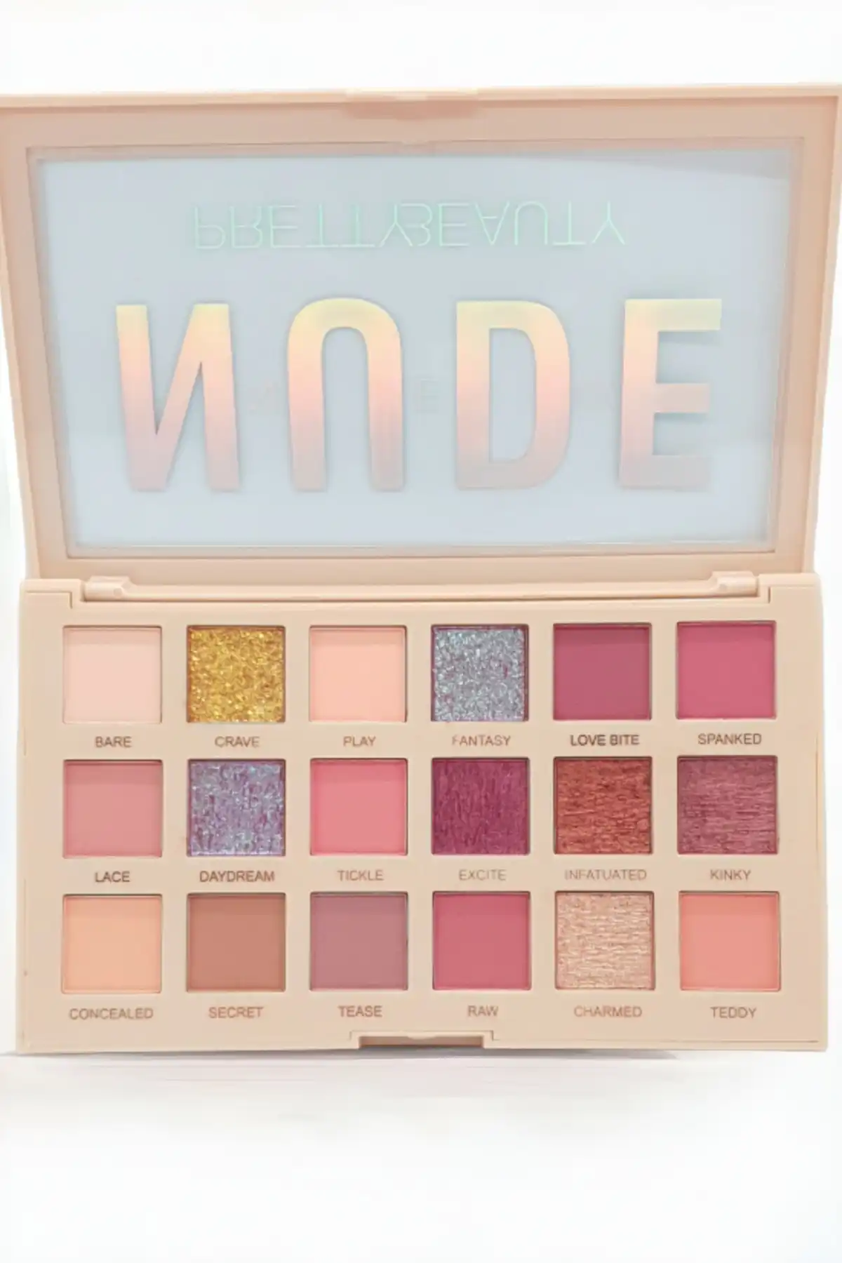 پالت سایه چشم برهنه 18 عدد - با برس سایه چشم و هدیه خط چشم برند   به رنگ  خیلی ا