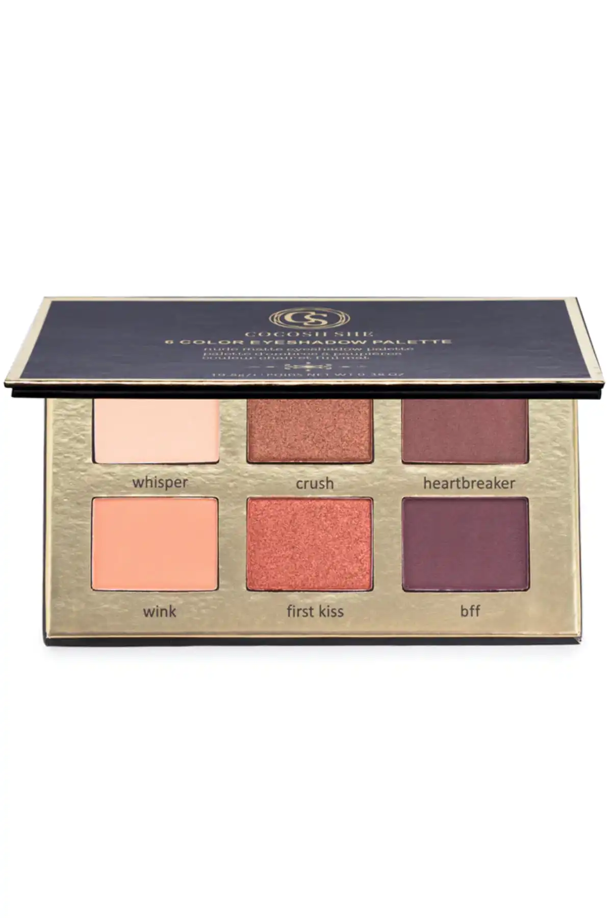 پالت سایه چشم 6 تکه سایه چشم مات برهنه، رنگدانه بالا، عدم جمع شدن، پراکندگی آسان برند   Cocosh She(Cocosh She) به رنگ  سفید