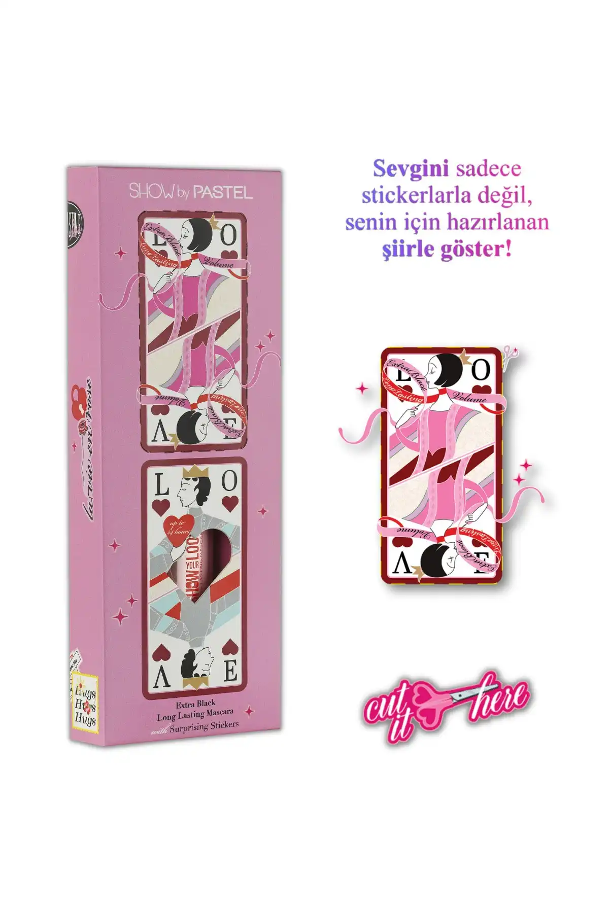 ریمل حجم‌دهنده 24 ساعته با ماندگاری ظاهر خود را نشان دهید - مفهوم روز ولنتاین برند   به رنگ  