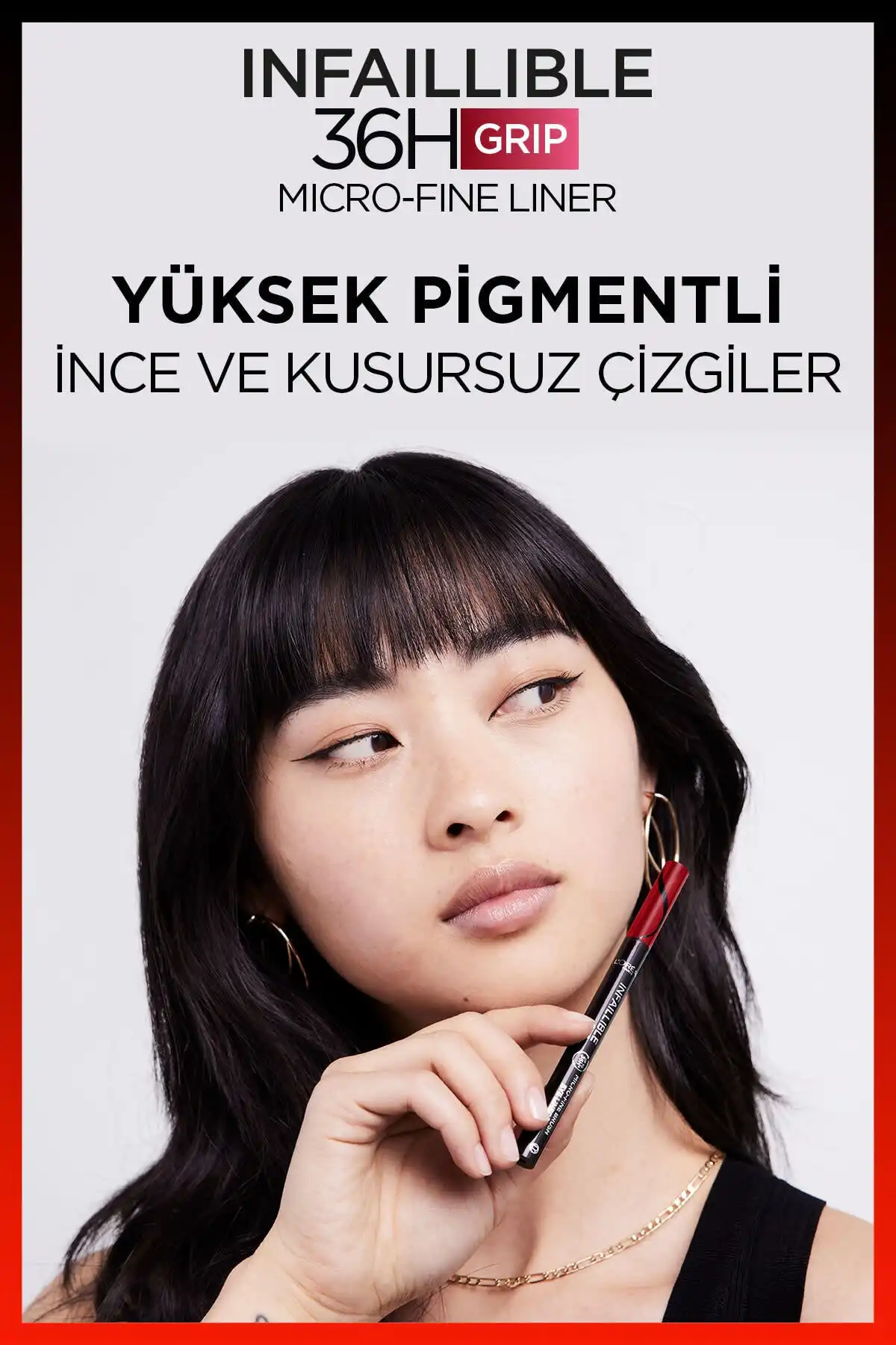 خط چشم L'oréal Paris Infaillible 36h Grip Micro Fine 01 Obsidian - Black برند   L'Oreal Paris(لورآل پاریس) به رنگ  مشکی