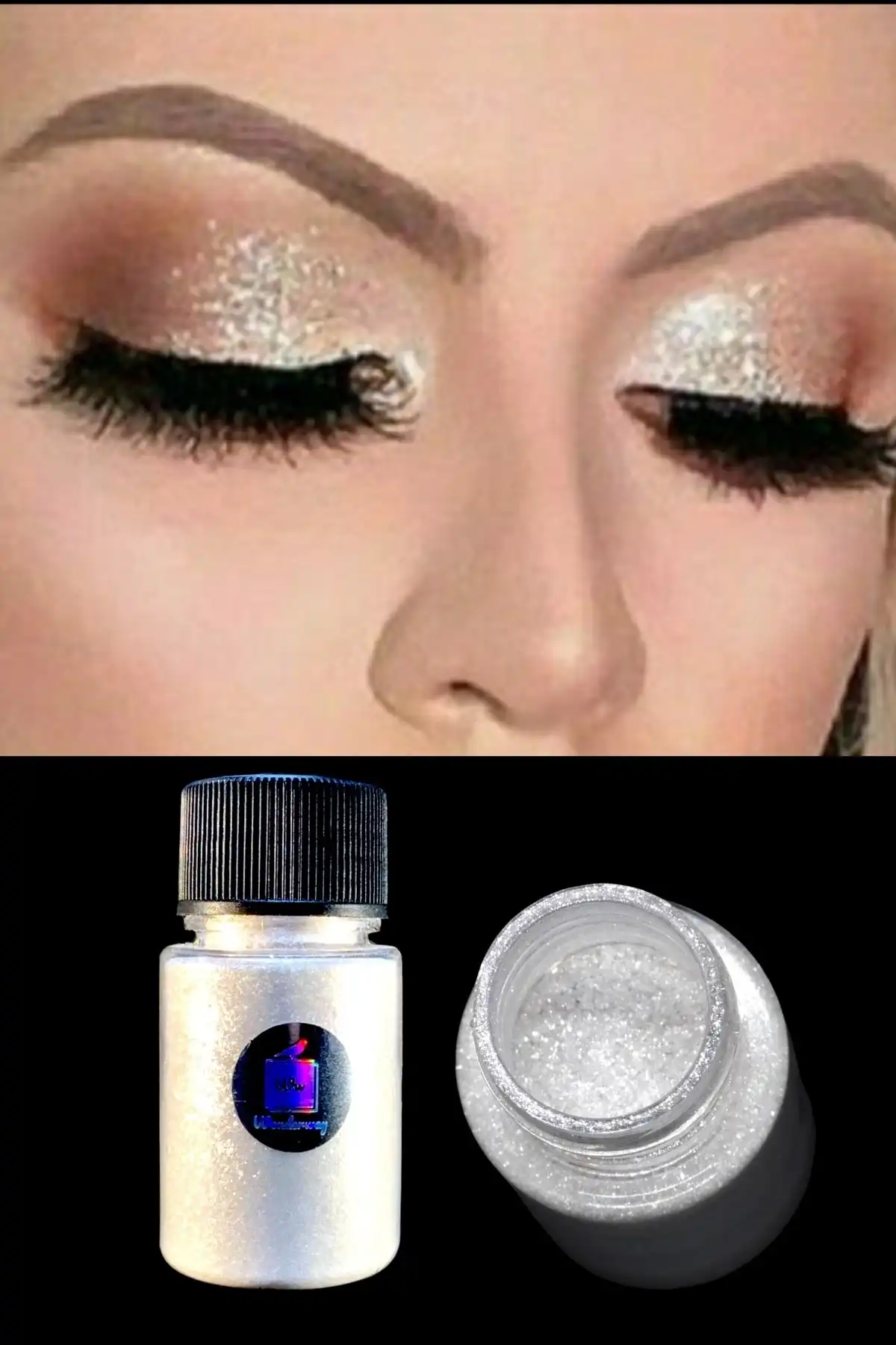 رنگدانه نقره ای گلامد برند   wonderway(راه شگفت انگیز) به رنگ  سفید