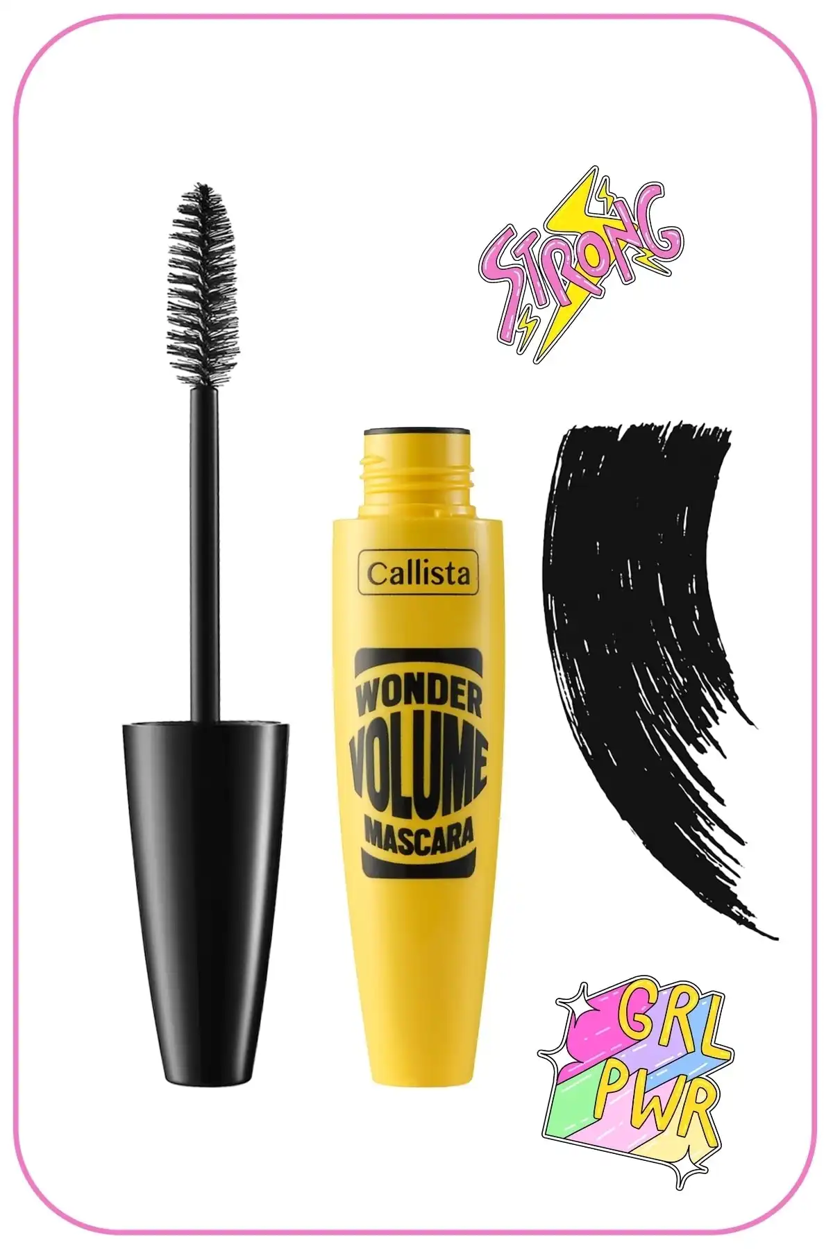 ریمل حجم دهنده Wonder Volume Mascara Mascara with volume and curling effect black برند   Callista(کالیستا) به رنگ  