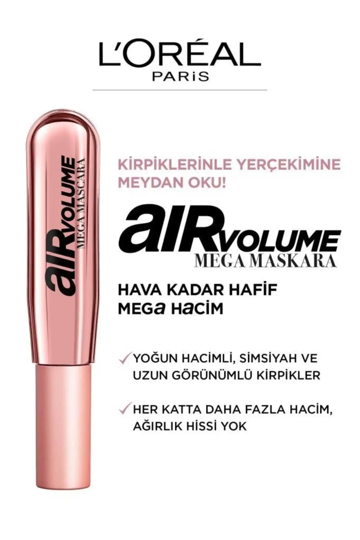 ریمل مشکی حجم دهنده مگا Air Volume & ست آرایش پالت سایه چشم Eye Go Wild برند   L'Oreal Paris(لورآل پاریس) به رنگ  