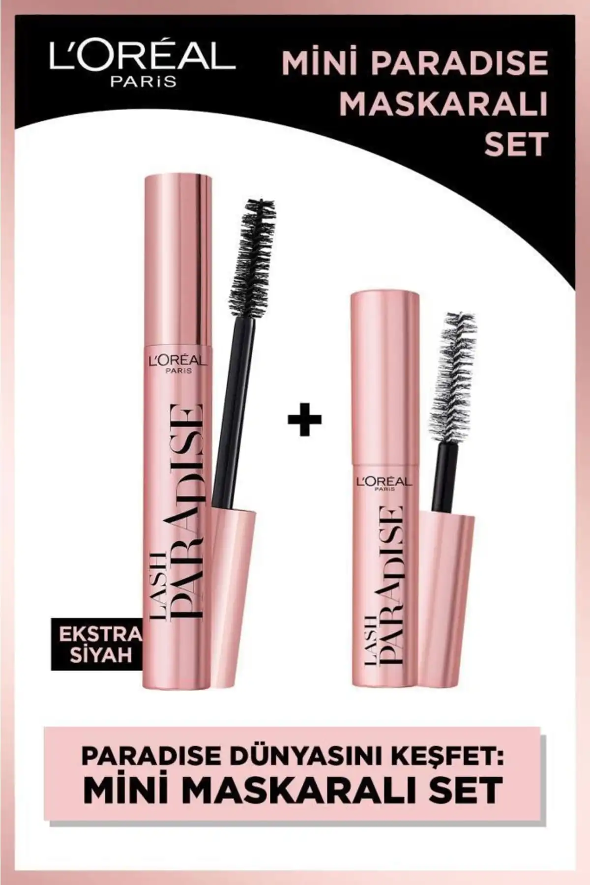 ریمل مشکی اکسترا مشکی Lash Paradise Intense Black & ریمل مینی پارادایس ست 4.7 میلی لیتری برند   L'Oreal Paris(لورآل پاریس) به رنگ  