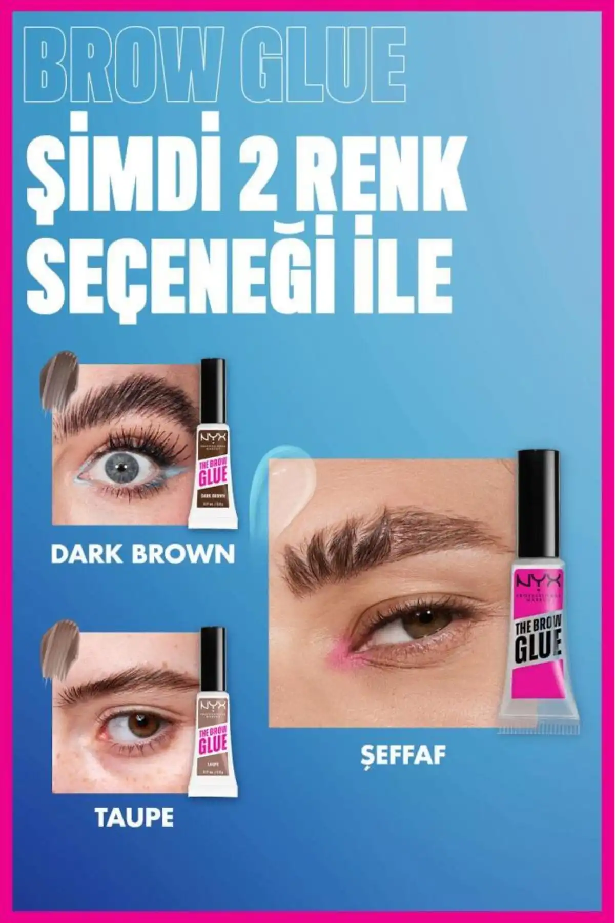 ریمل فیکس کننده ابرو The Brow Glue Instant Brow Styler - Taupe برند   NYX Professional Makeup(آرایش حرفه ای NYX) به رنگ   قهوه ای