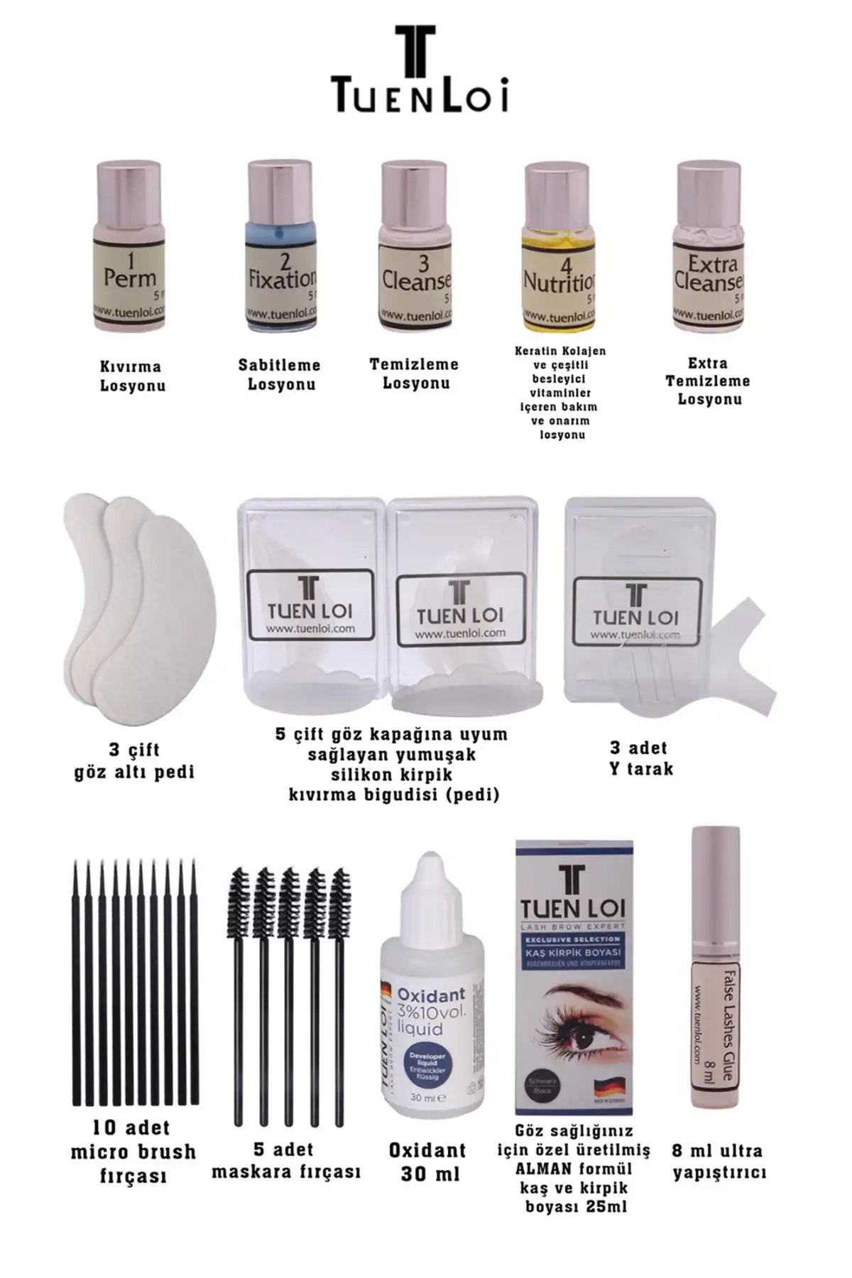 ست لیفت مژه-ست لمینت ابرو & رنگ سایز بزرگ (فرمول آلمانی) برند   به رنگ  سفید