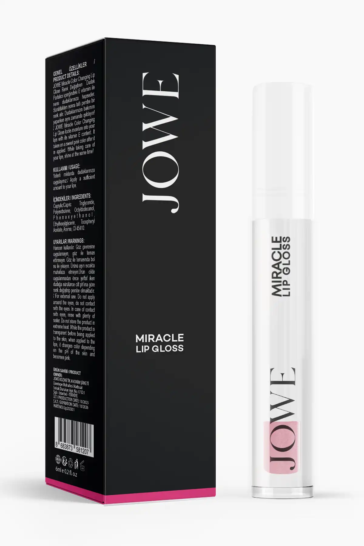 براق کننده لب تغییر دهنده رنگ معجزه برند   به رنگ  سفید