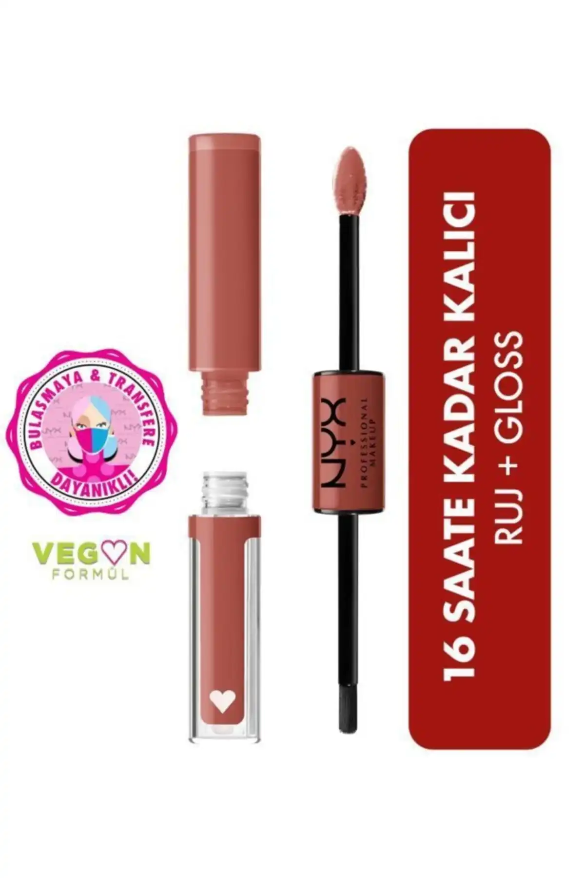 Shine Loud High Shine Lip Color Ambition Statement - Lip Gloss برند   NYX Professional Makeup(آرایش حرفه ای NYX) به رنگ   صورتی