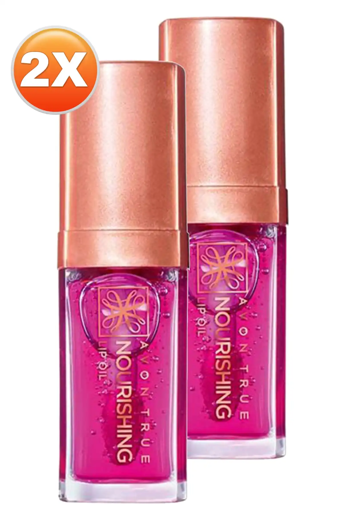 ست دو نفره 7 میلی لیتری روغن لب مغذی واقعی برند   Avon(آوون) به رنگ   صورتی