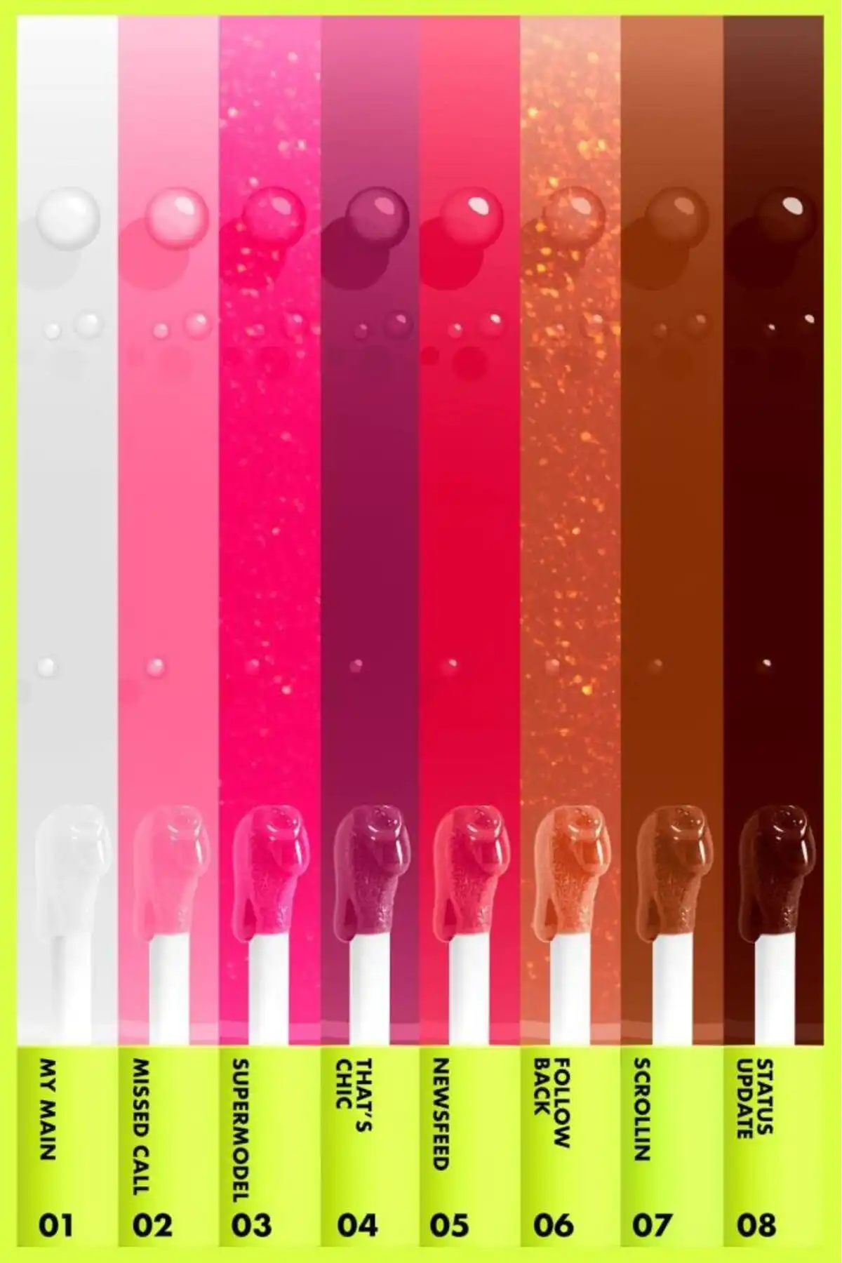 روغن لب چربی دریپ روغن لب شاین - اسکرول برند   NYX Professional Makeup(آرایش حرفه ای NYX) به رنگ   قهوه ای در دسته حالت دهنده مو