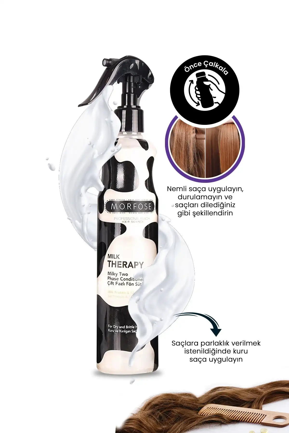 نظرات شیر ​​خشک دوفاز 400 میلی لیتری Morfose Milk Therapy - Trendyol برند   به رنگ   در دسته حالت دهنده مو