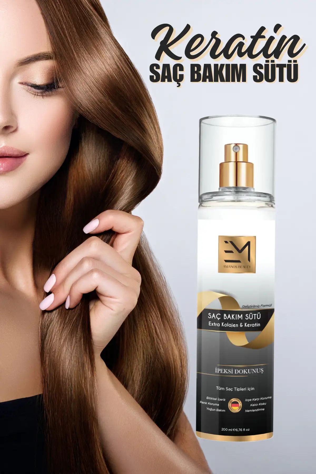 شیر مراقبت از مو یونیسکس - مراقبت از کراتینه و کلاژن طبیعی - مناسب برای خانم ها و آقایان برند   به رنگ   در دسته حالت دهنده مو