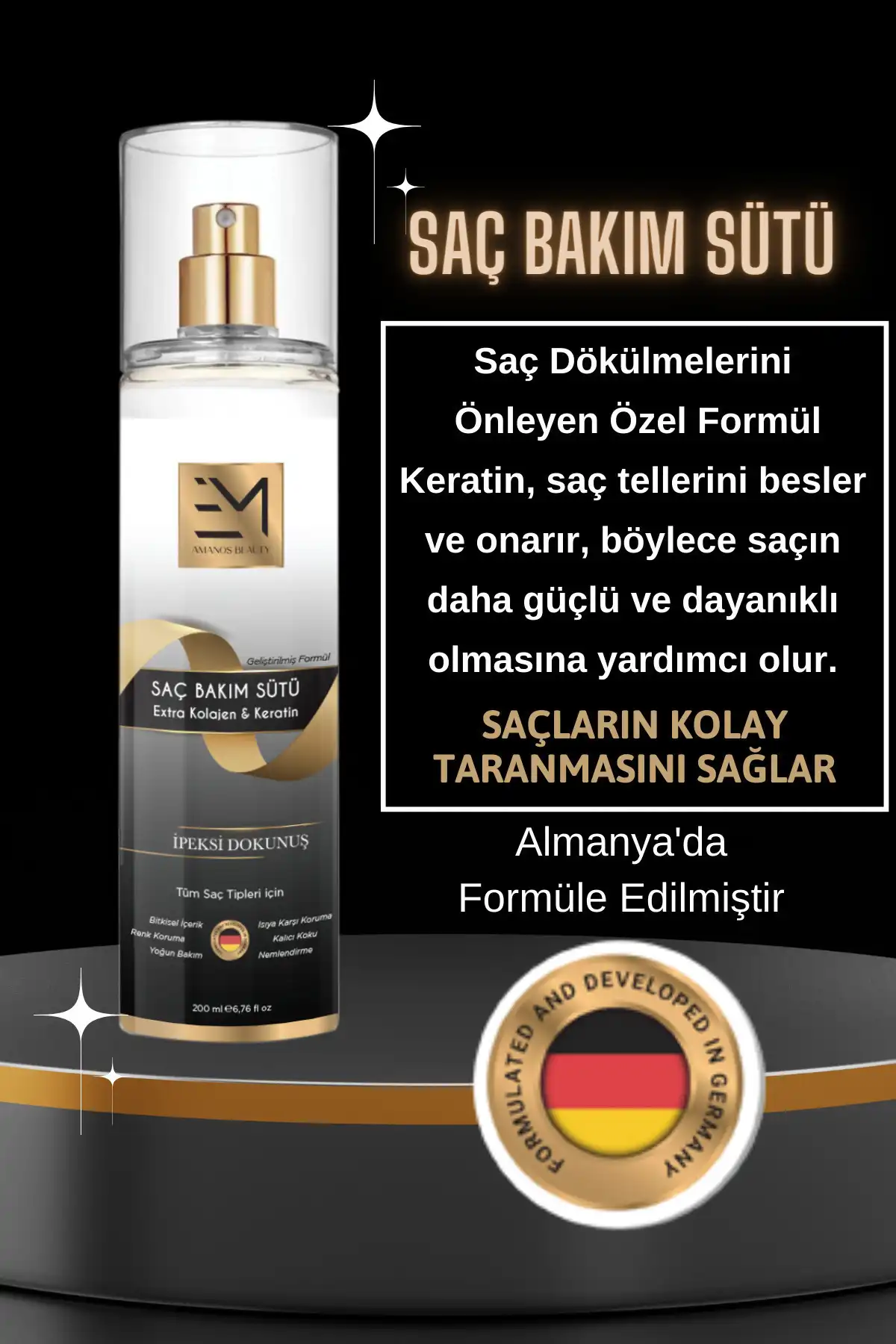 شیر مراقبت از مو یونیسکس - مراقبت از کراتینه و کلاژن طبیعی - مناسب برای خانم ها و آقایان برند   به رنگ   در دسته حالت دهنده مو