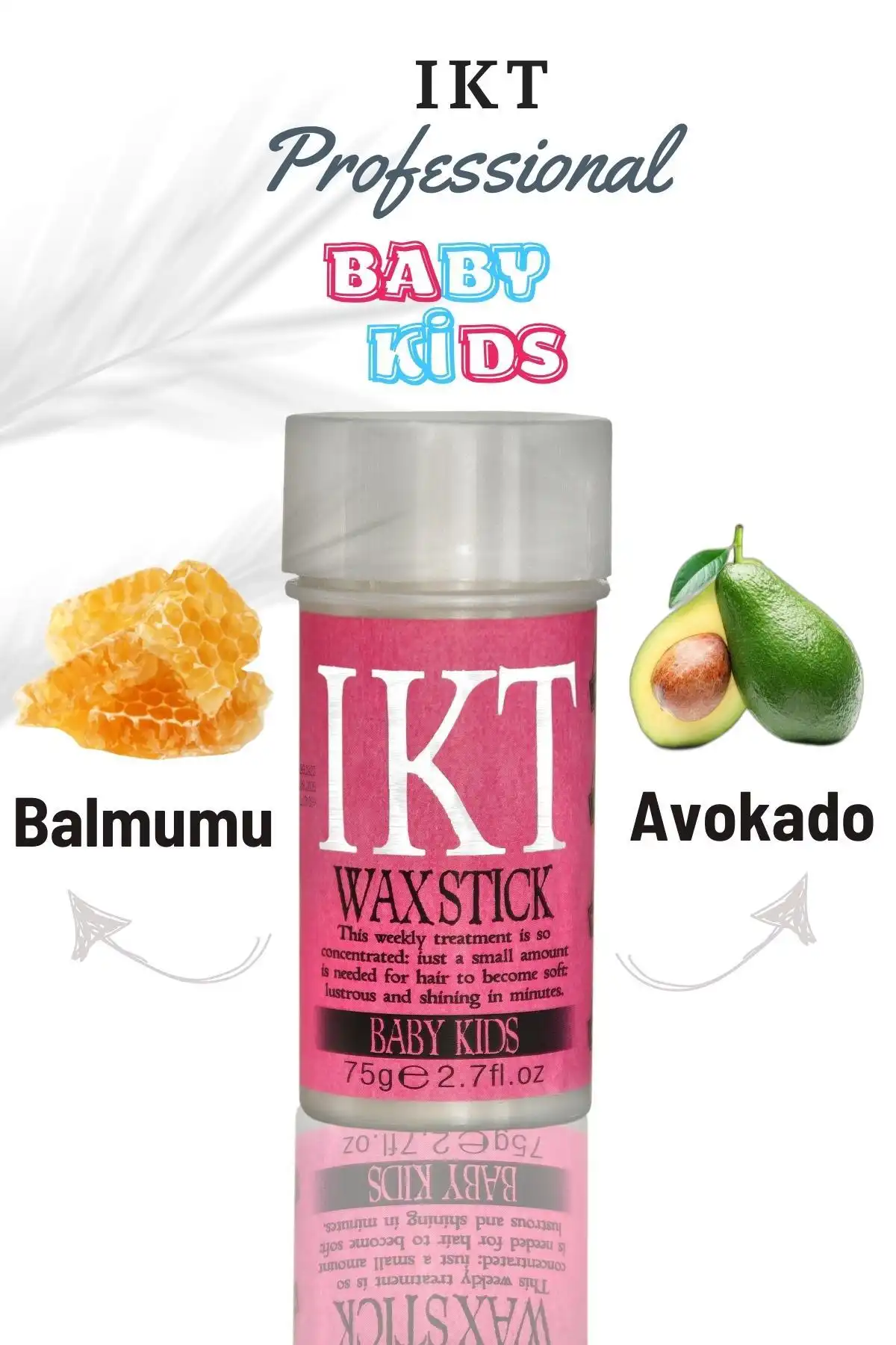 موم استیک موی حرفه ای 75 گرم BABY KİDS برند   IKT(ICT) به رنگ   در دسته حالت دهنده مو