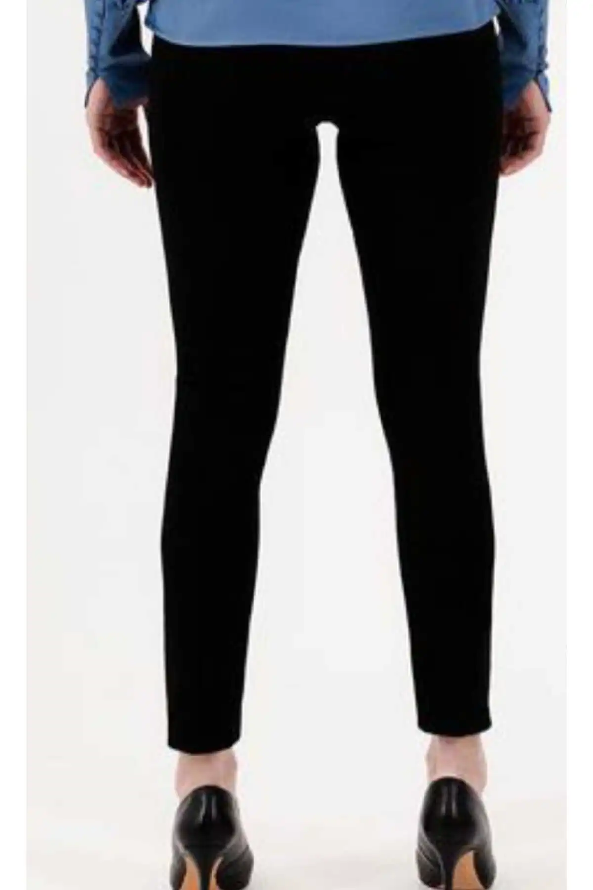 شلوار جیبی فیله تاج هویجی کمر بلند برند   PALMERO ( پالمرو )  به رنگ  آبی سرمه ای