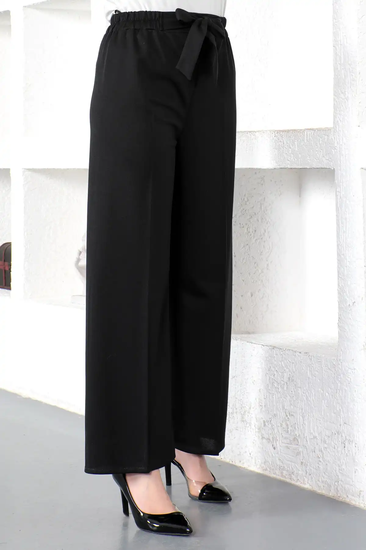 شلوار گشاد کمر کش کش Tsd230109 مشکی برند   Tesettür Dünyası ( دنیای حجاب )  به رنگ  مشکی