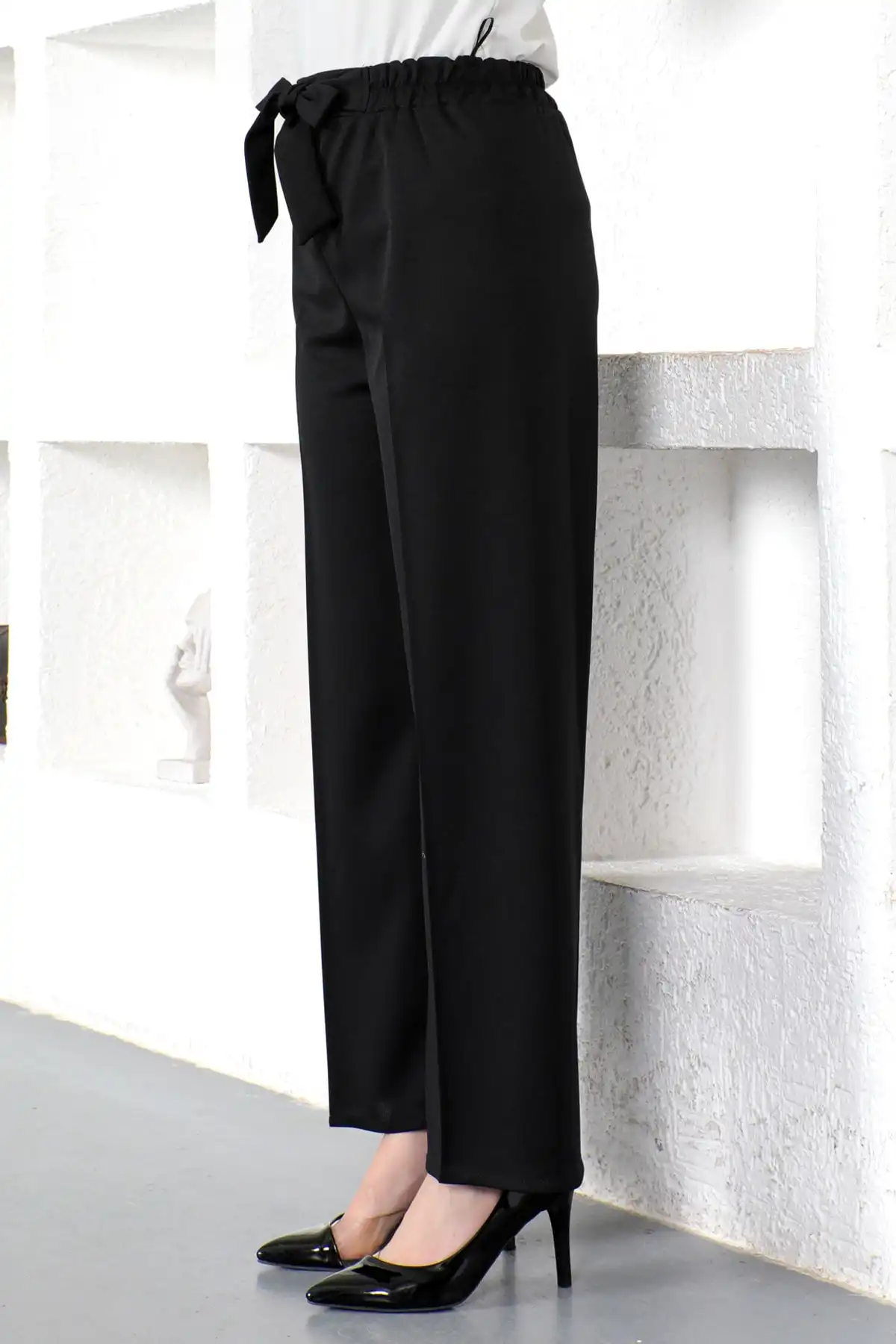 شلوار گشاد کمر کش کش Tsd230109 مشکی برند   Tesettür Dünyası ( دنیای حجاب )  به رنگ  مشکی