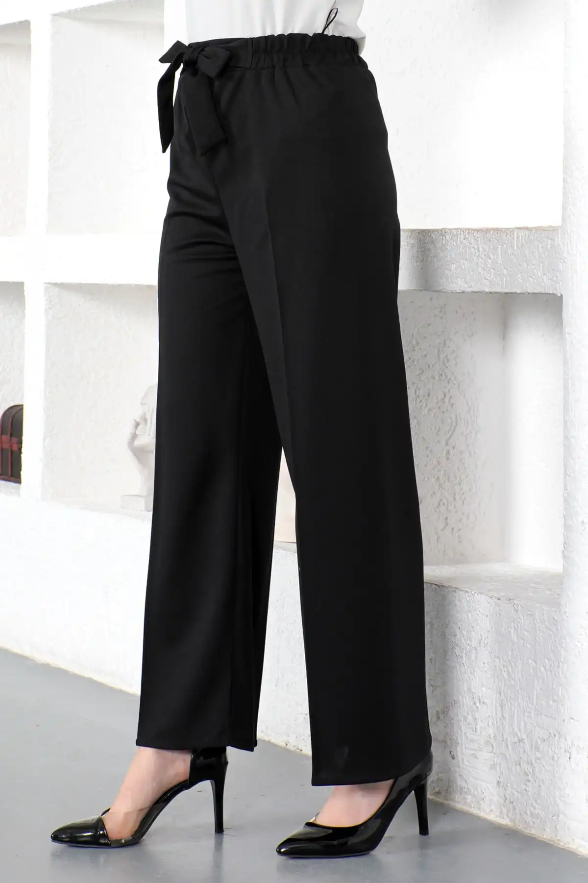 شلوار گشاد کمر کش کش Tsd230109 مشکی برند   Tesettür Dünyası ( دنیای حجاب )  به رنگ  مشکی