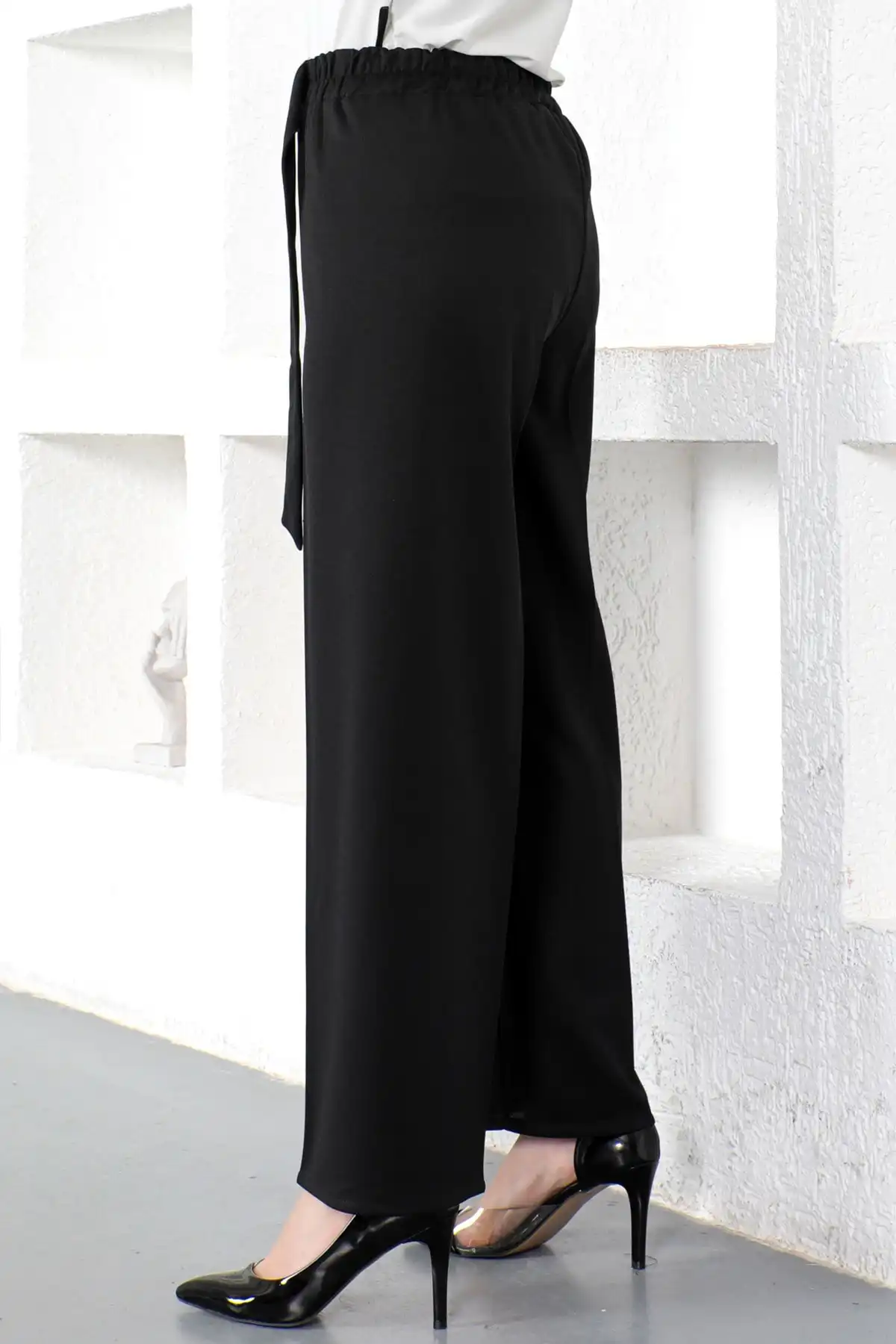 شلوار گشاد کمر کش کش Tsd230109 مشکی برند   Tesettür Dünyası ( دنیای حجاب )  به رنگ  مشکی