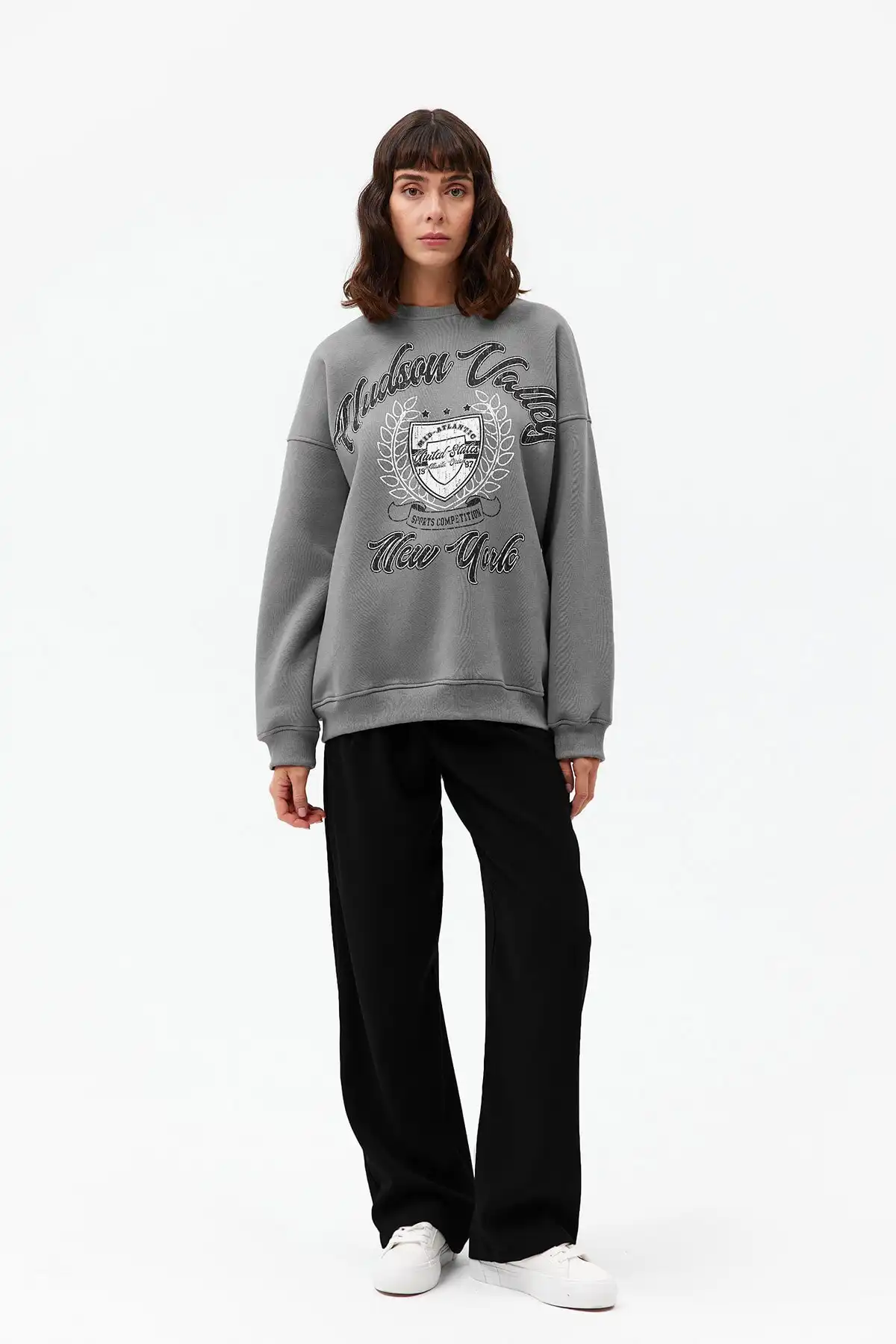 شلوار گشاد کمر بلند Palazzo بافت برند   Açelya Okcu ( آزالیا اوککو )  به رنگ  مشکی