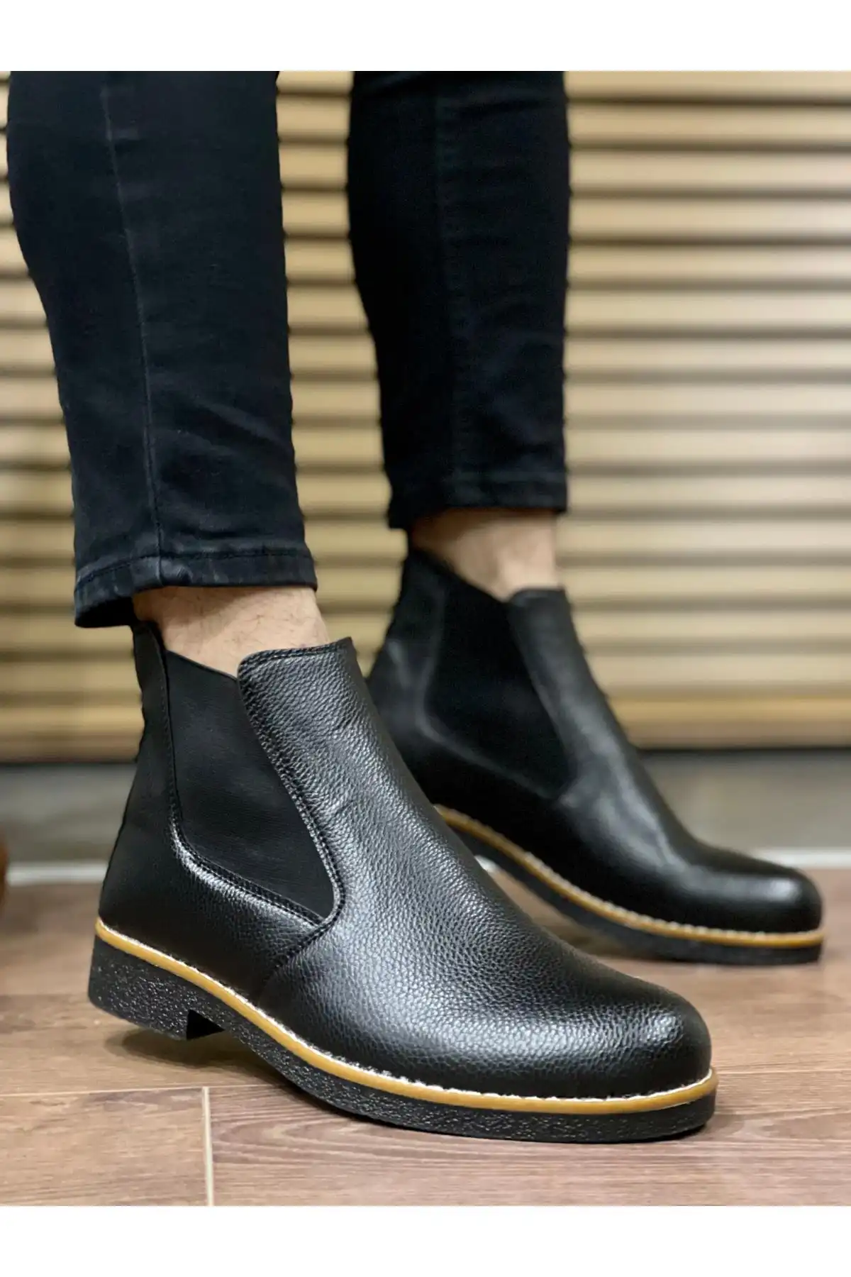 چکمه های یونیسکس چلسی M201 تضمینی برند   Muggo ( موگو )  به رنگ  مشکی