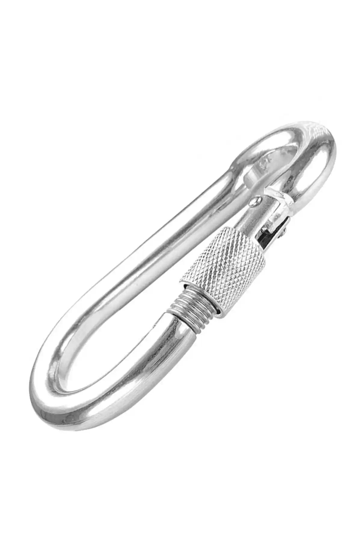 Carabiner 10 Pcs Screw Hook Locking Chain Key Chain قلاب صعود 10x100 میلی متر برند   ŞAKİR HIRDAVAT(سخت افزار ساکیر) به رنگ  فلزی