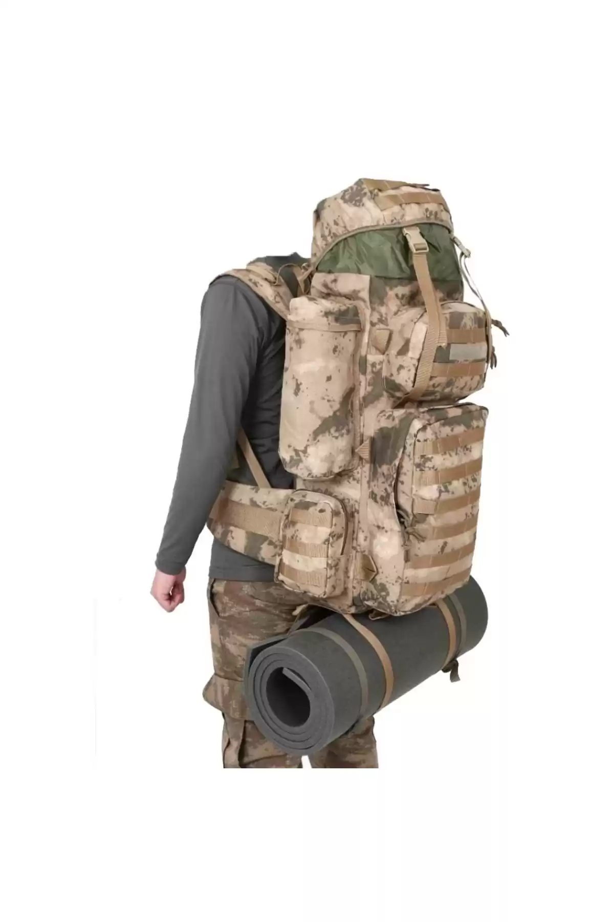 J. Comouflage Color Operation Tactical Mountaineer کوله پشتی کوردورا فابریک 110+10 لیتری برند   AskerVadisi(Soldier Valley) به رنگ  رنگ قهوه ای
