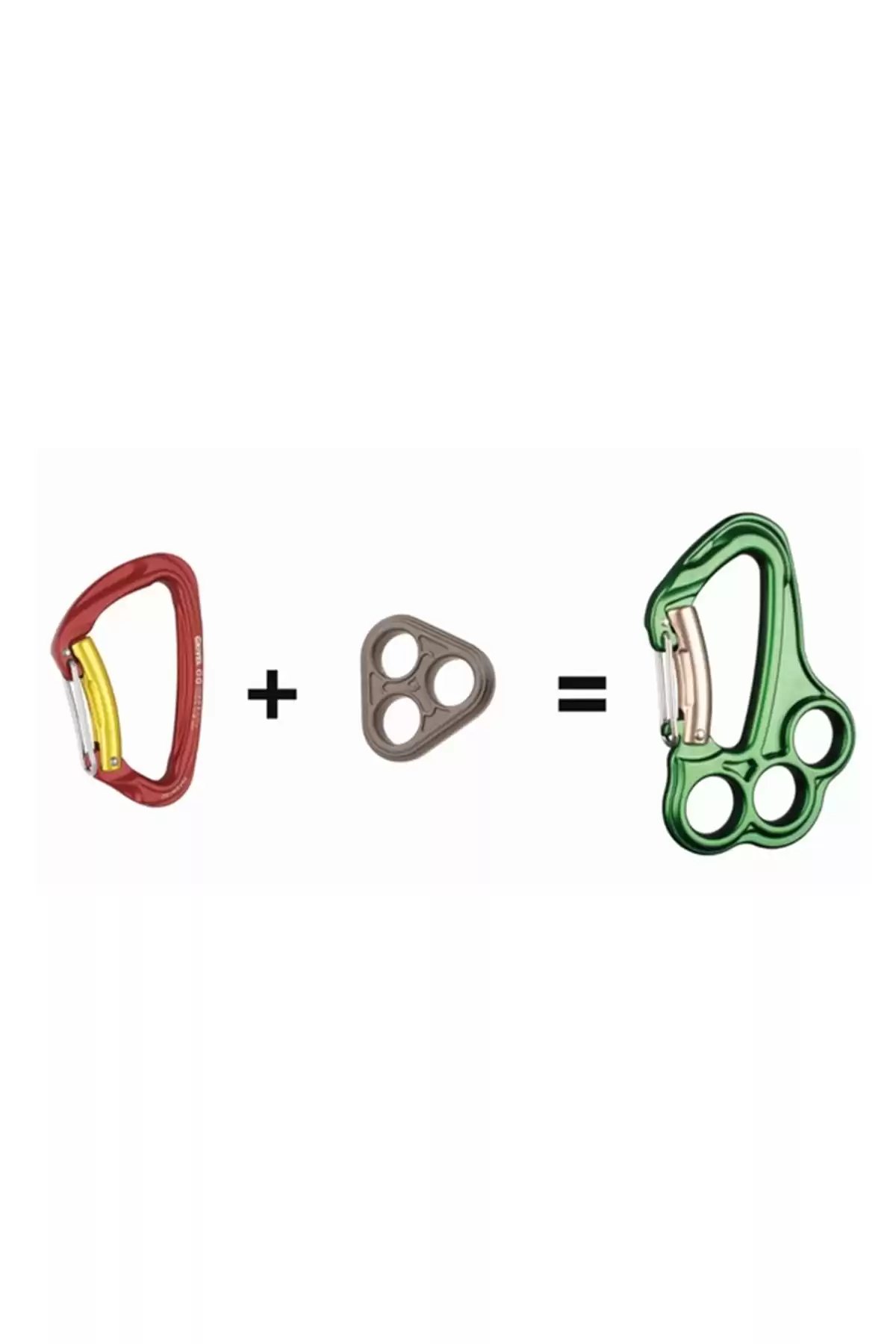 Vlad Twin Gate System Carabiner Rsvlad برند   Grıvel(سنگ ریزه) به رنگ  سبز مدل  تجهیزات کوهنوردی