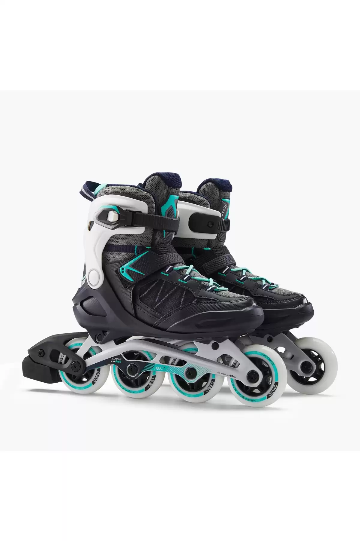 اسکیت تناسب اندام بزرگسالان Oxelo - فیروزه - Fit500 برند   Decathlon(ده گانه) به رنگ  سبز در دسته اسنبورد
