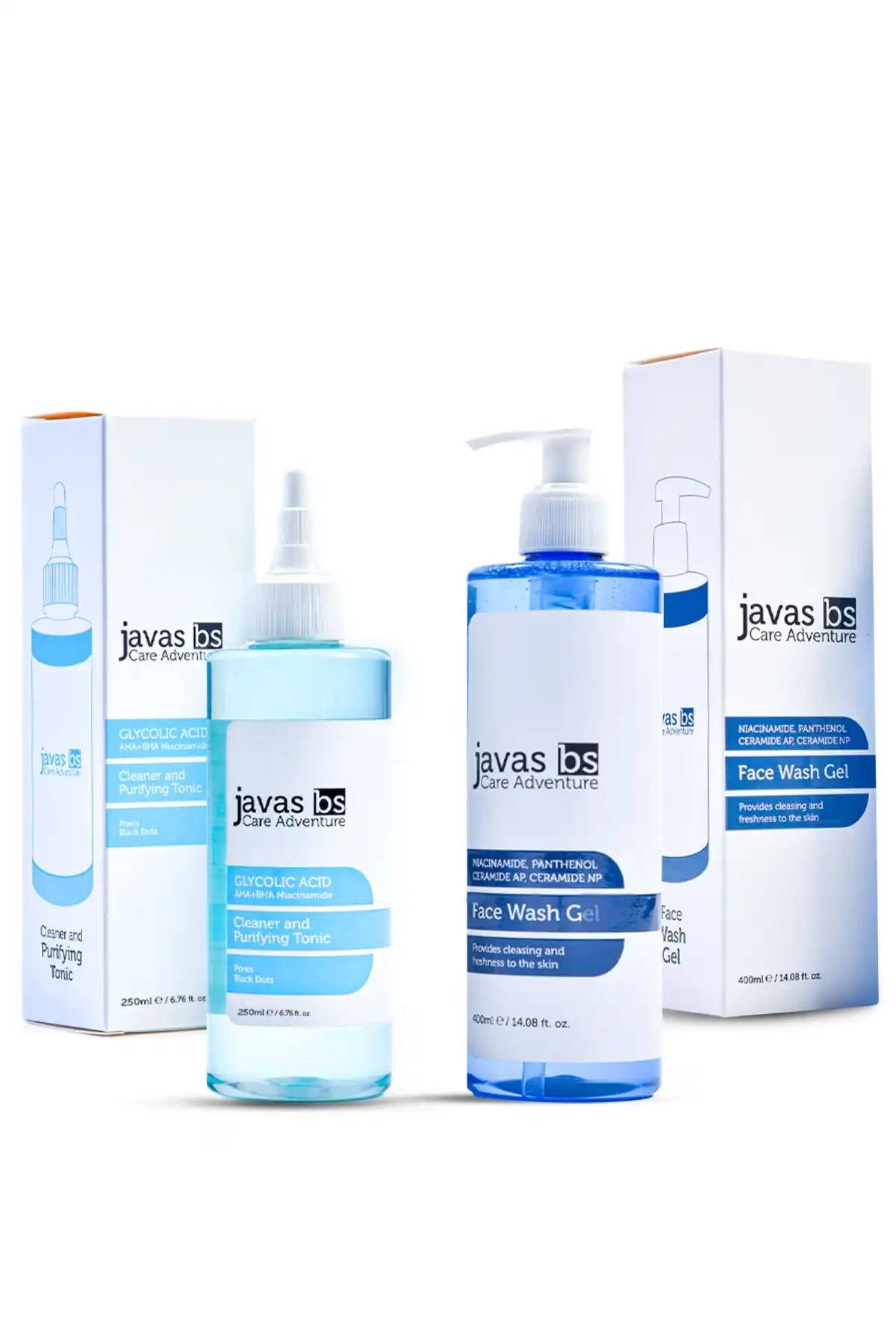 ست مراقبتی که به تمیز کردن، پاکسازی و جلوگیری از تشکیل جوش سرسیاه کمک می کند 400 میلی لیتر 250 میلی لیتر برند   javas bs(جاوا bs) به رنگ   در دسته ست مراقبت از پوست