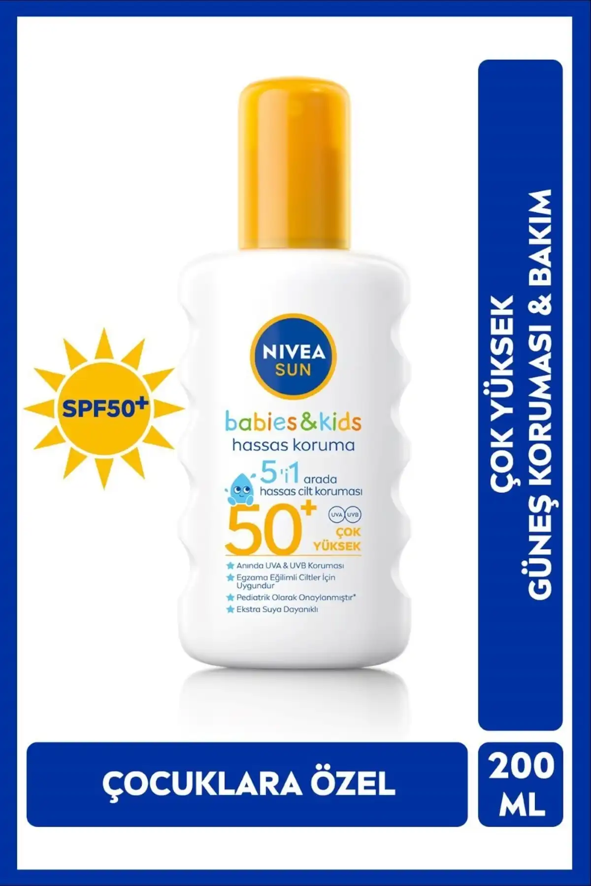 محافظ Sun Baby SPF50+ & کرم ضد آفتاب کودکان Care Sensitive Skin 200 میلی لیتری اسپری محافظ بسیار بالا برند   Nivea(Nivea) به رنگ   در دسته ضد آفتاب