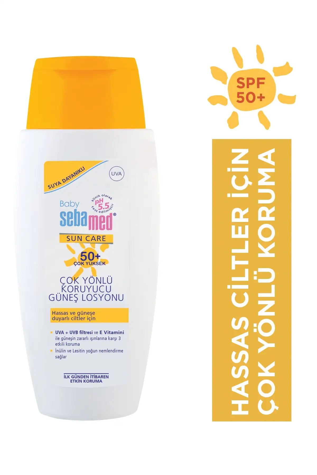 Sun Bebe 50+ Sun Lotion 150 ml برند   Sebamed(سبامد) به رنگ   در دسته ضد آفتاب