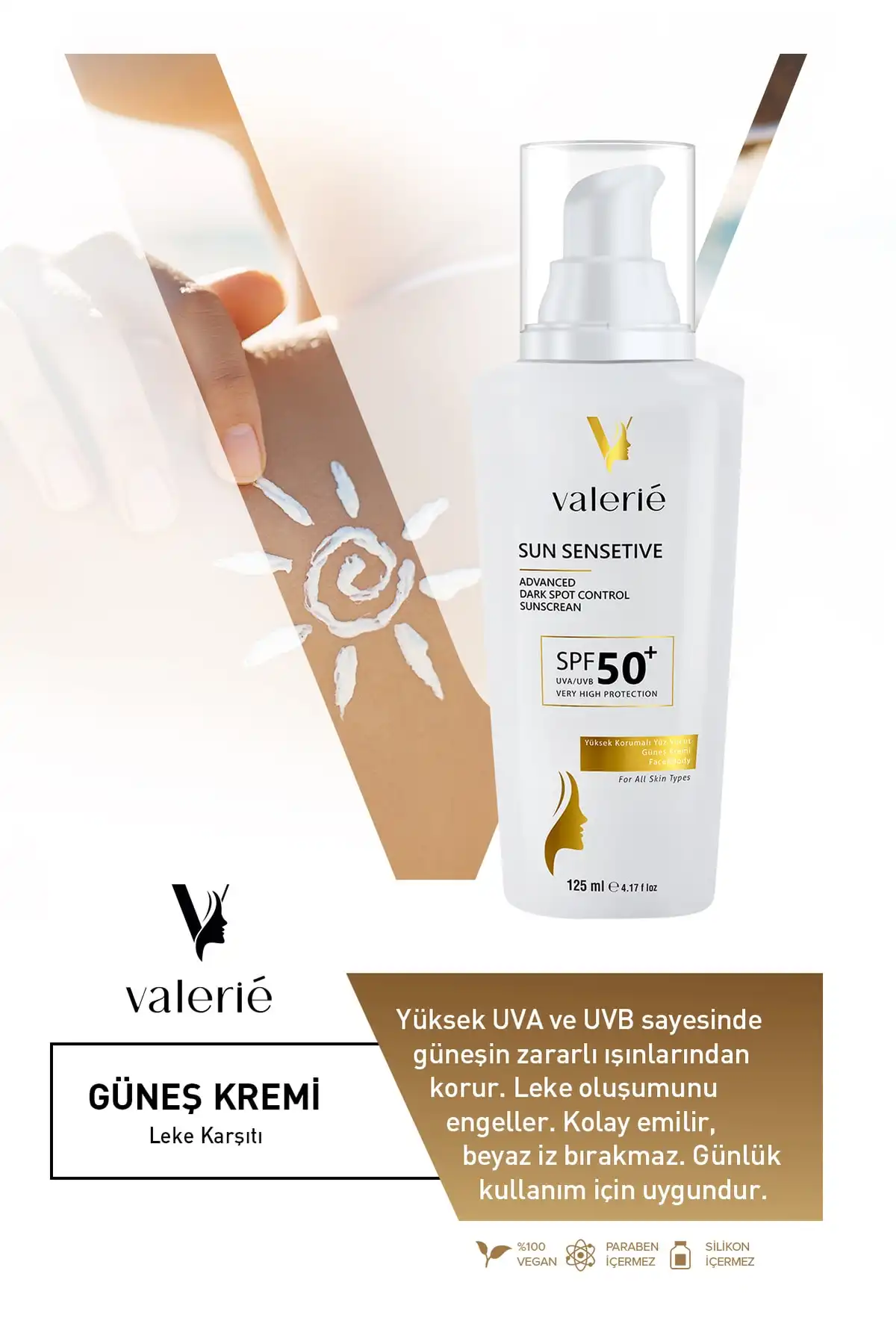 کرم ضدآفتاب تابستانی و زمستانی صورت و بدن با محافظت بالا Spf50+ ضد لک 125 میلی لیتری برند   به رنگ   در دسته ضد آفتاب