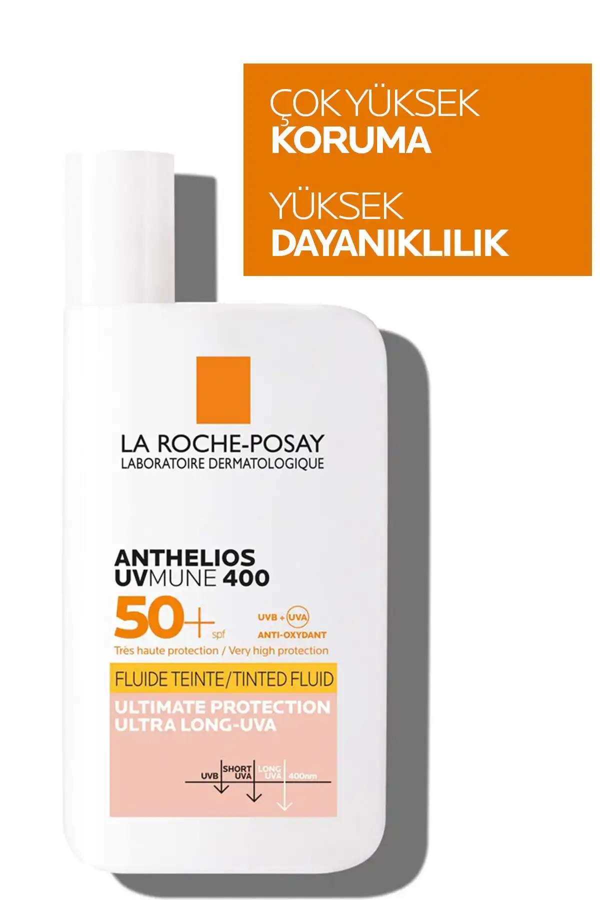 ضد آفتاب رنگی صورت Anthelios Uvmune Fluid SPF+50 با محافظت بالا برای همه پوست ها برند   La Roche Posay(لاروش پوسای) به رنگ   در دسته ضد آفتاب