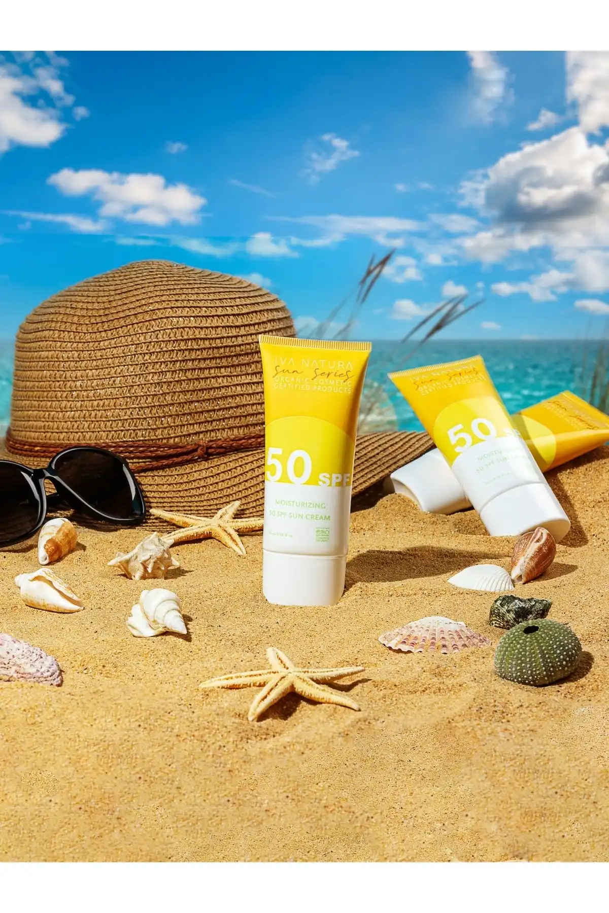 ضد آفتاب تجدید کننده و ضد پیری 50 Spf با فیلتر معدنی 75 میلی لیتر برند   Iva Natura(ایوا ناتورا) به رنگ   در دسته ضد آفتاب